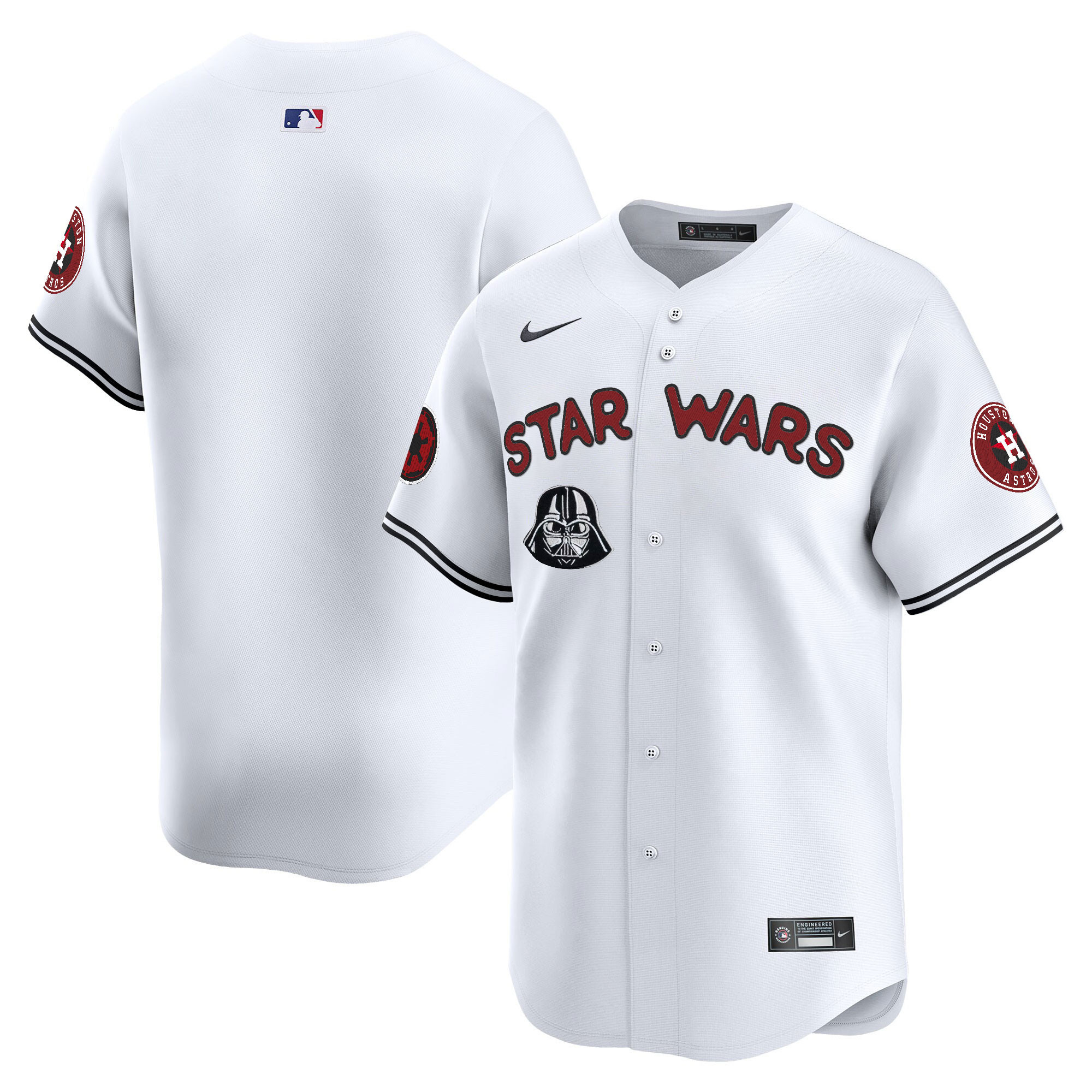 Team Men's Houston Astros SW Vapor Premier Limited White Jersey - All Stitched