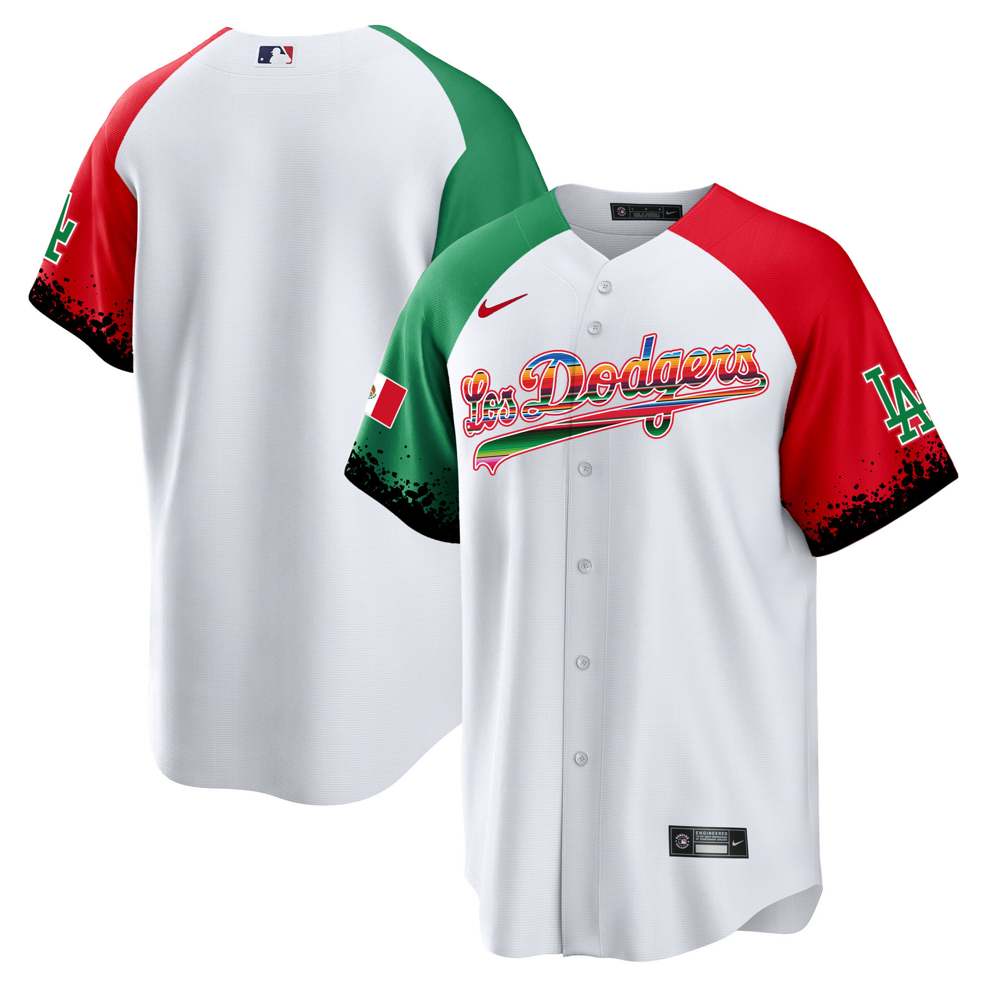 Team Men's Los Angeles Dodgers Mexico Cool Base City Connect Limited Alternate Jersey - All Stitched