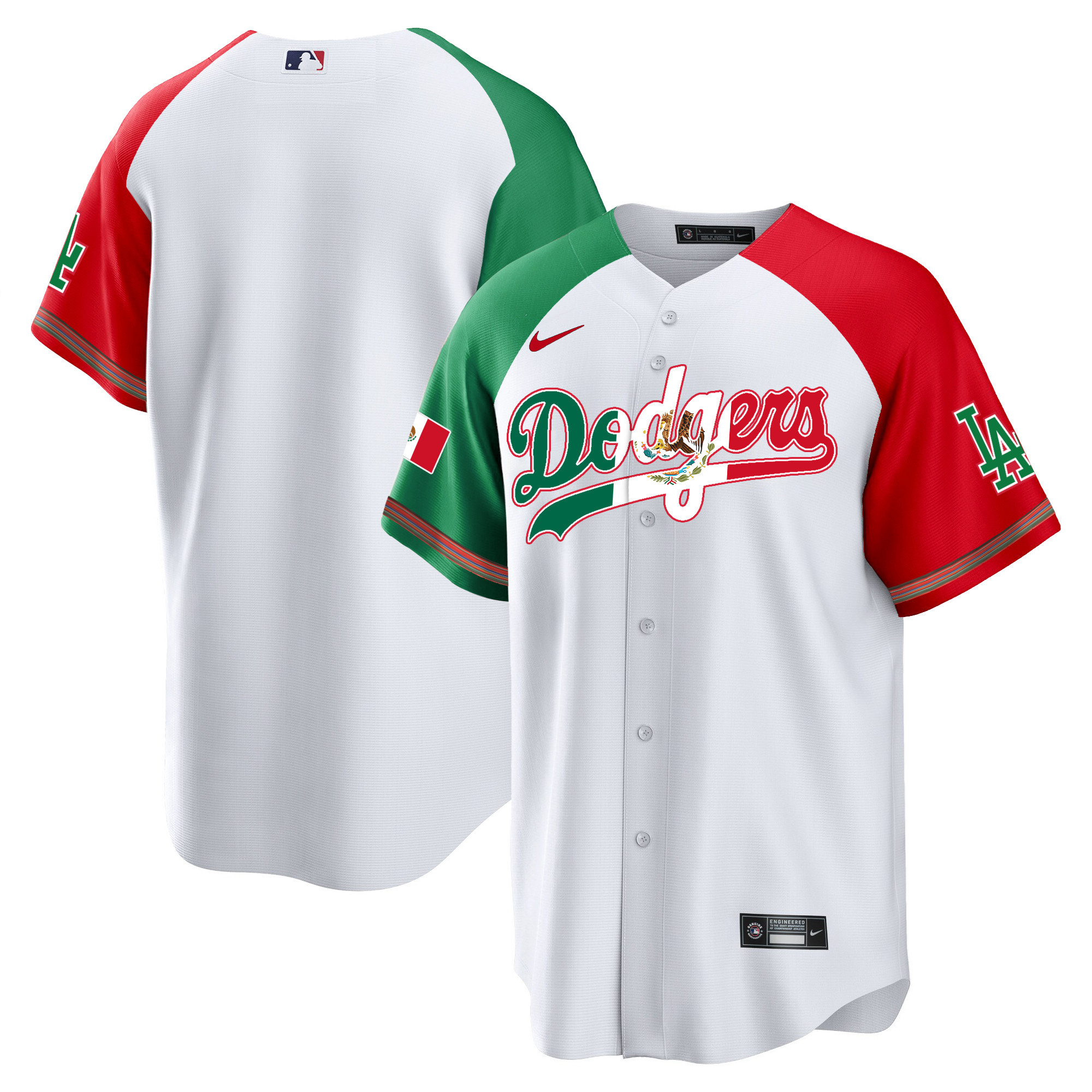 Team Men's Los Angeles Dodgers Mexico Cool Base Limited V4 Alternate Jersey - All Stitched