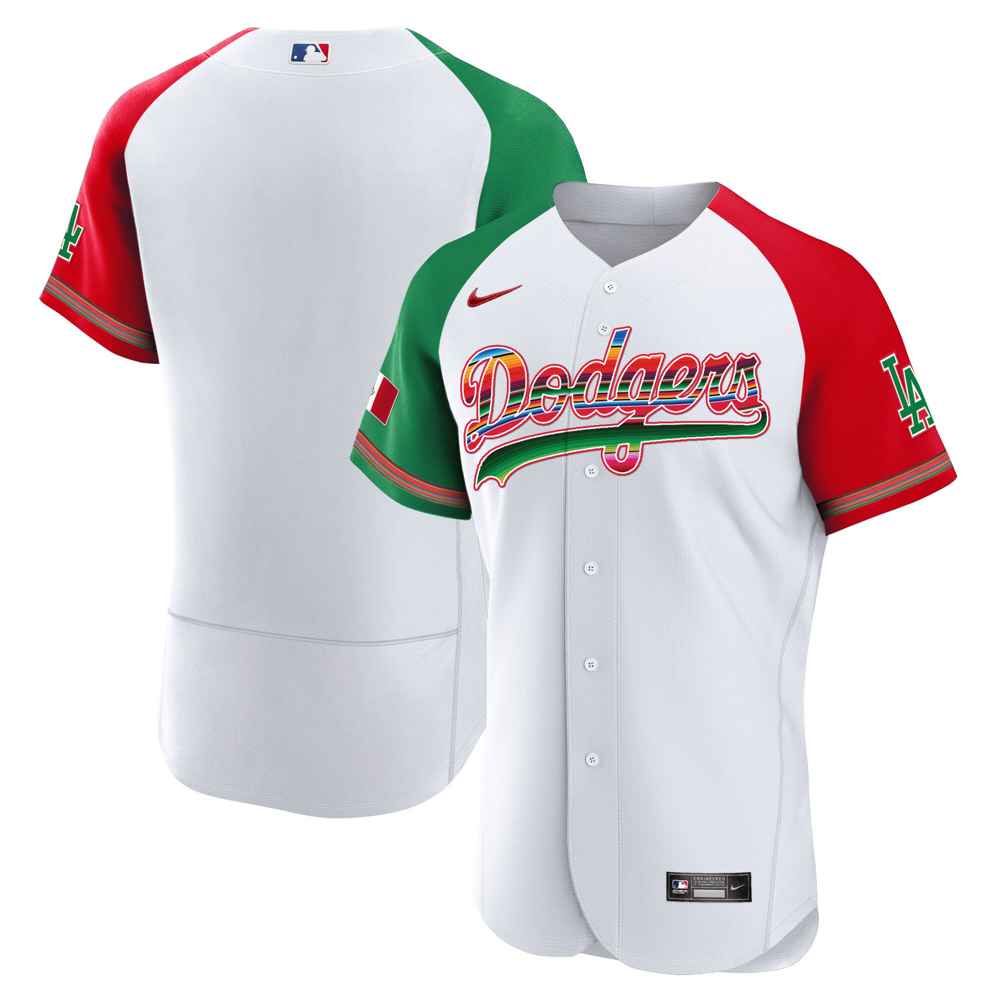 Team Men's Los Angeles Dodgers Mexico Flex Base Limited Alternate Jersey - All Stitched