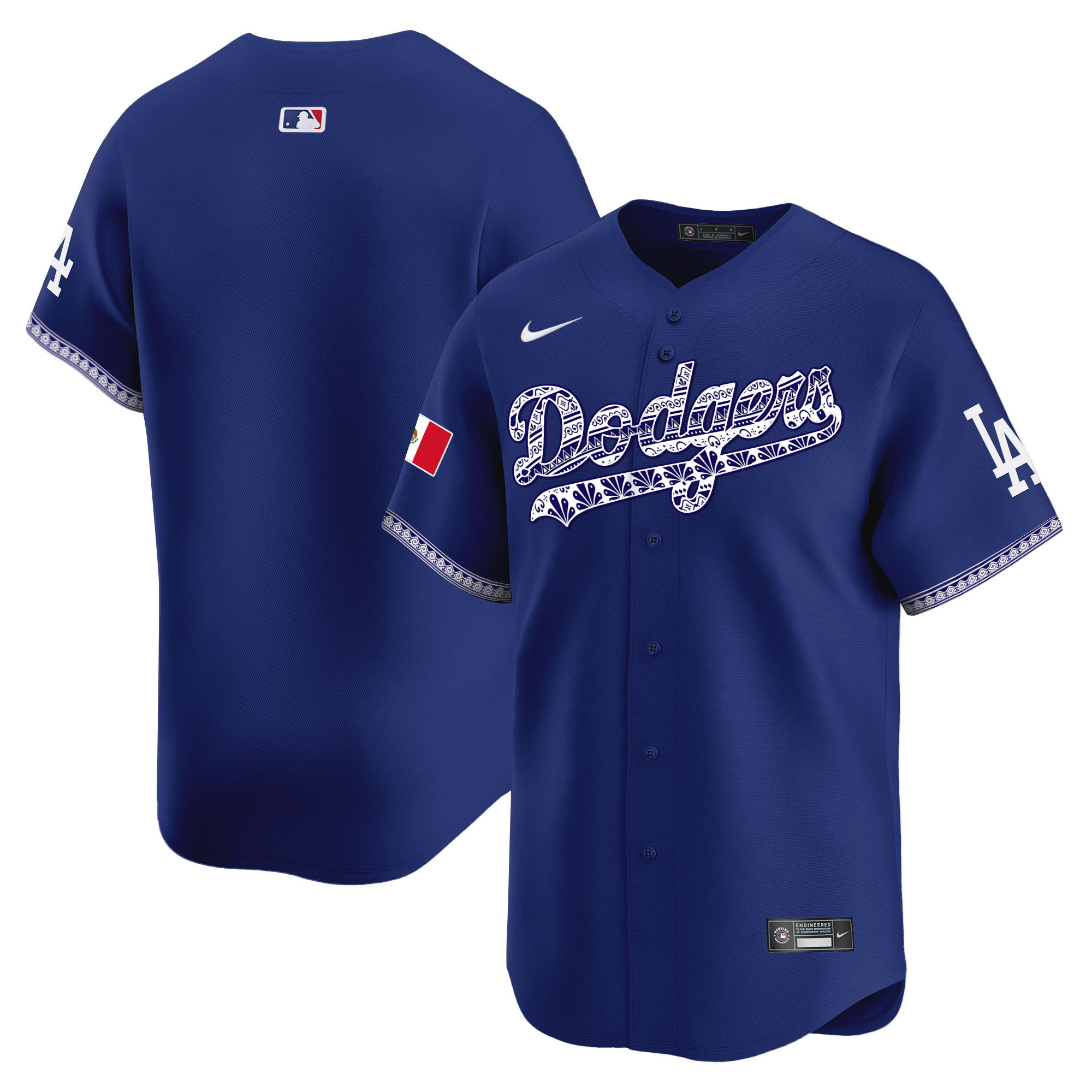 Team Men's Los Angeles Dodgers Mexico Vapor Premier Limited V3 Royal Jersey - All Stitched