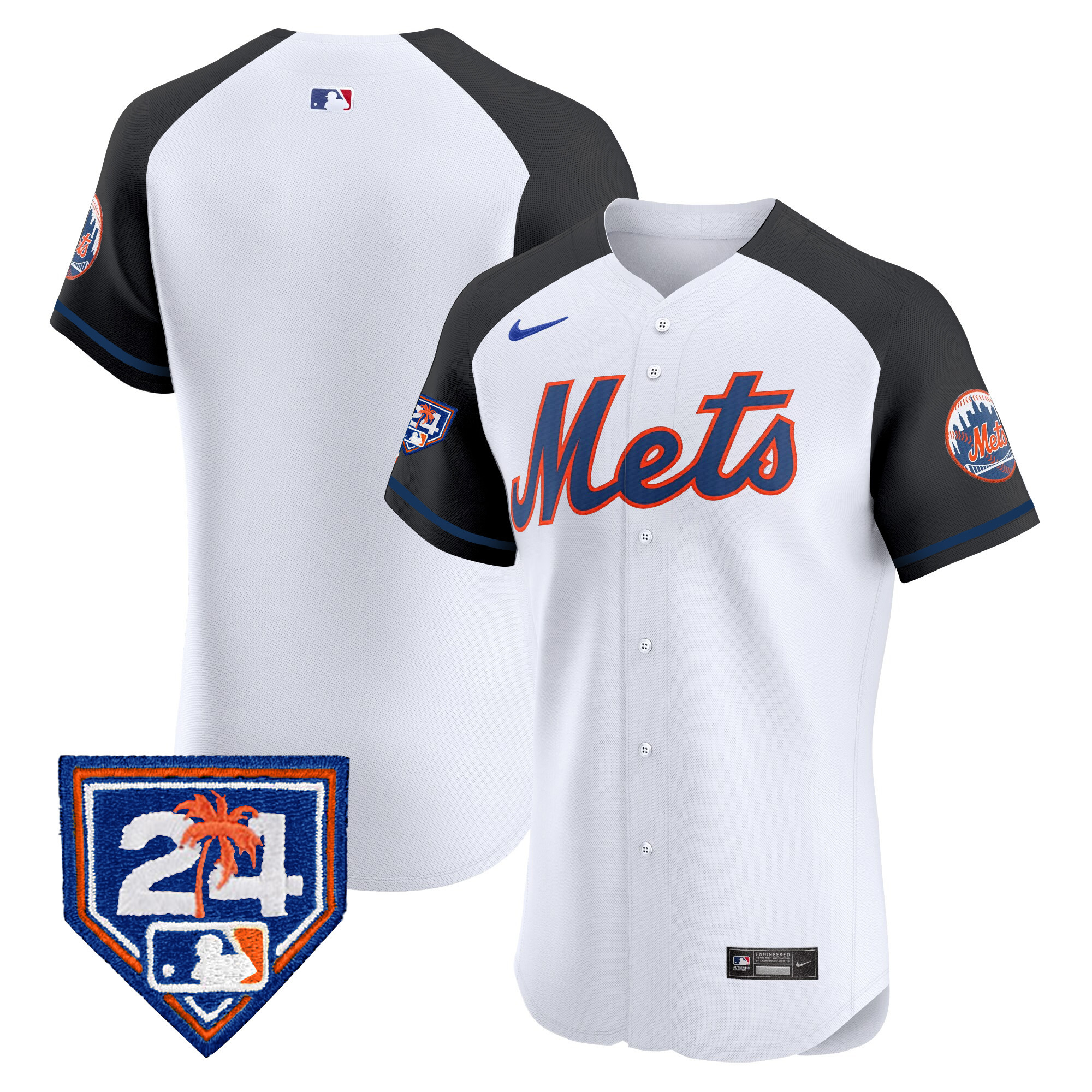 Team Men's New York Mets 2024 Spring Training Vapor Premier Elite V2 Alternate Jersey - All Stitched