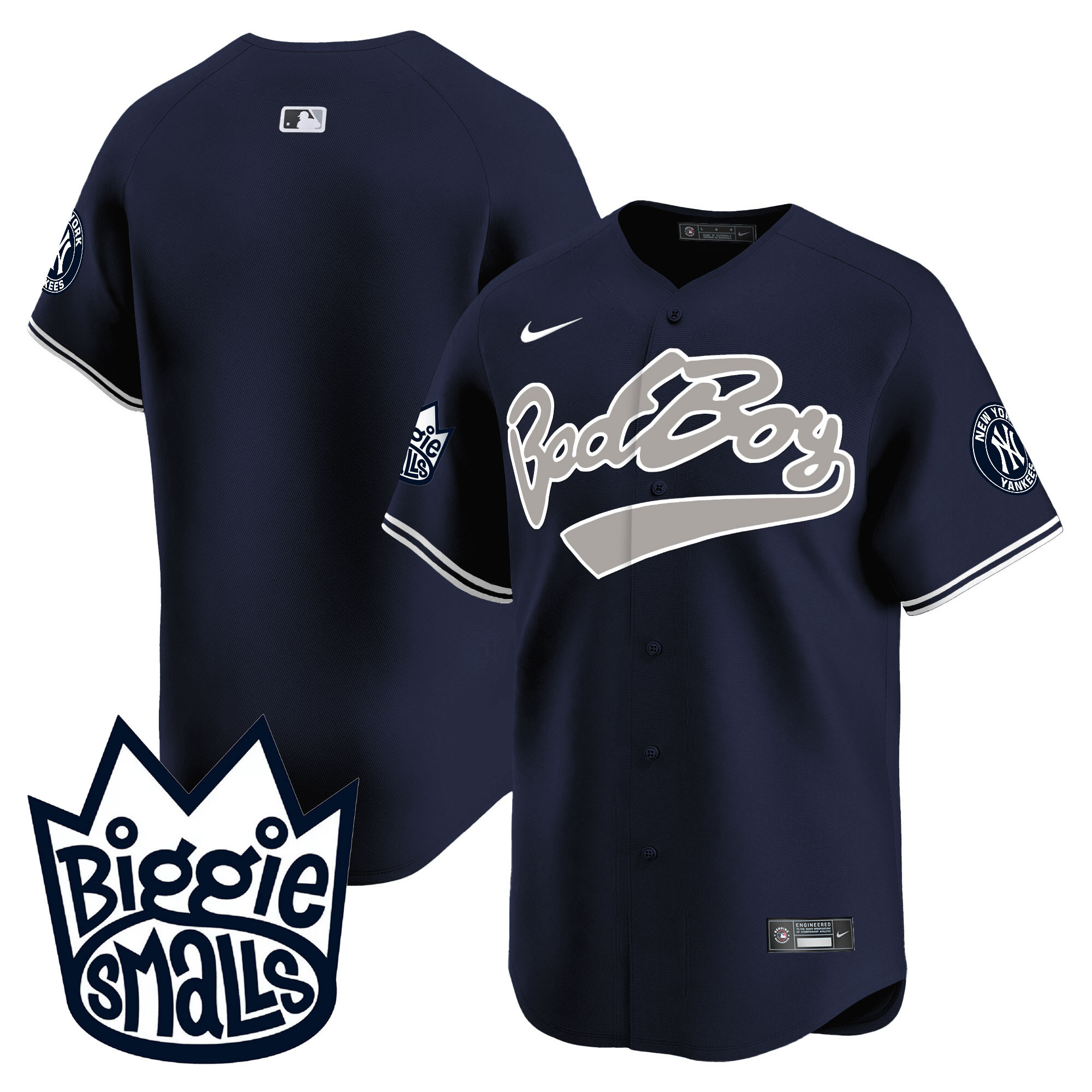 Team Men's New York Yankees Biggie Smalls Vapor Premier Limited Alternate Jersey - All Stitched