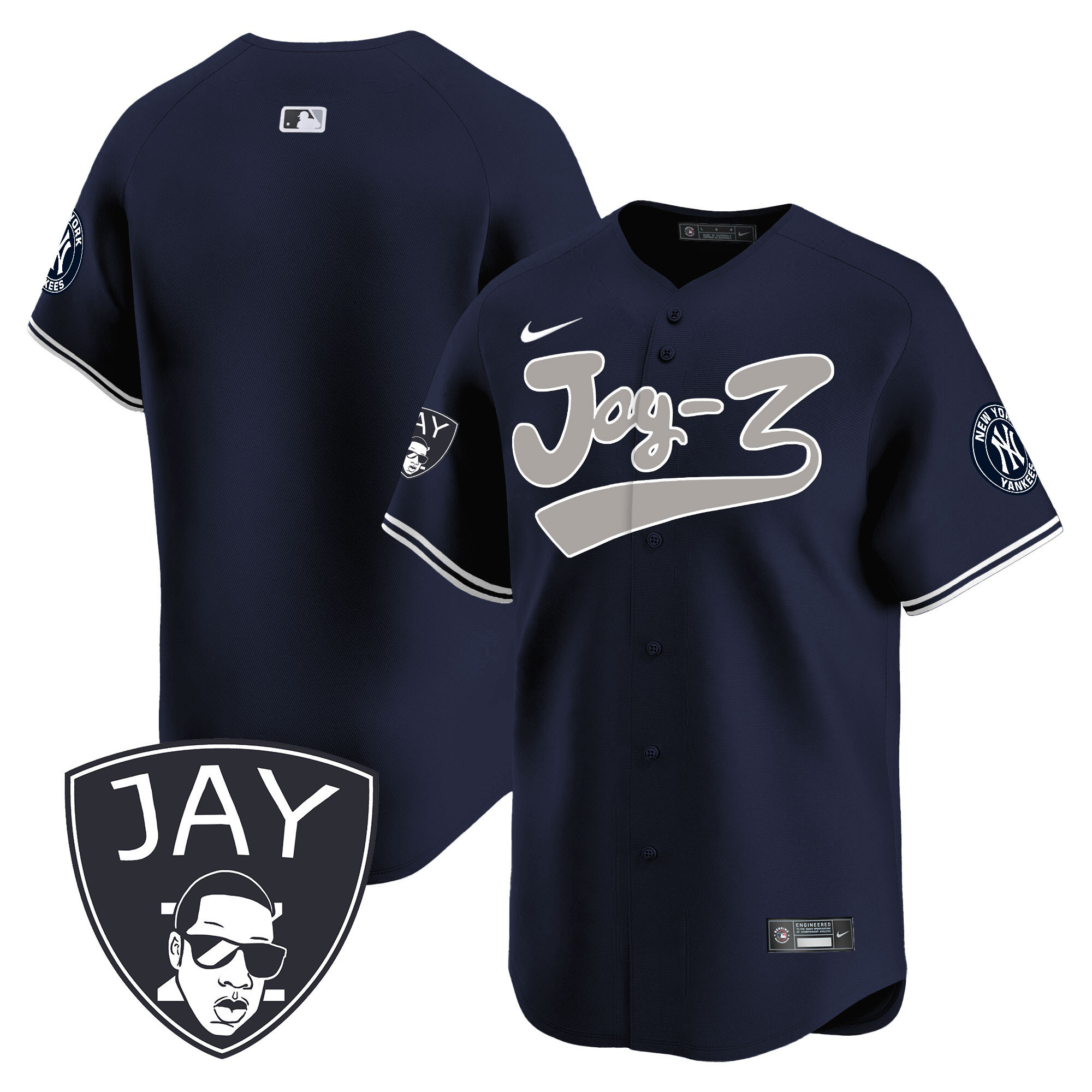 Team Men's New York Yankees Jay-Z Vapor Premier Limited V2 Alternate Jersey - All Stitched