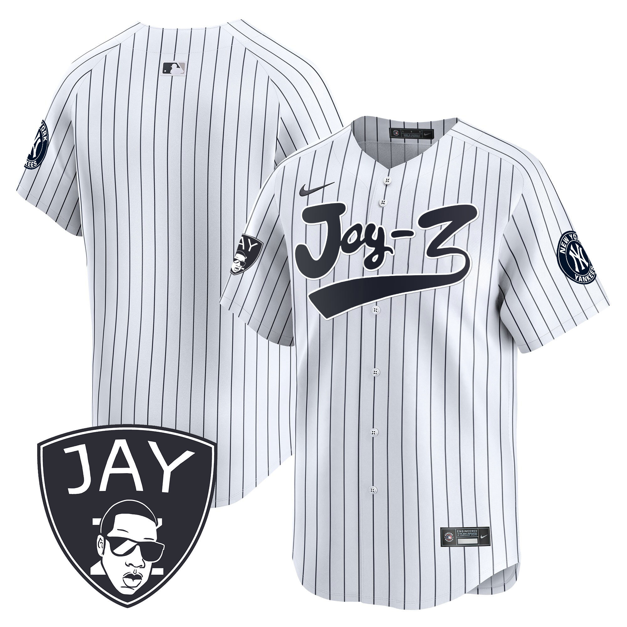 Team Men's New York Yankees Jay-Z Vapor Premier Limited V2 White Jersey - All Stitched