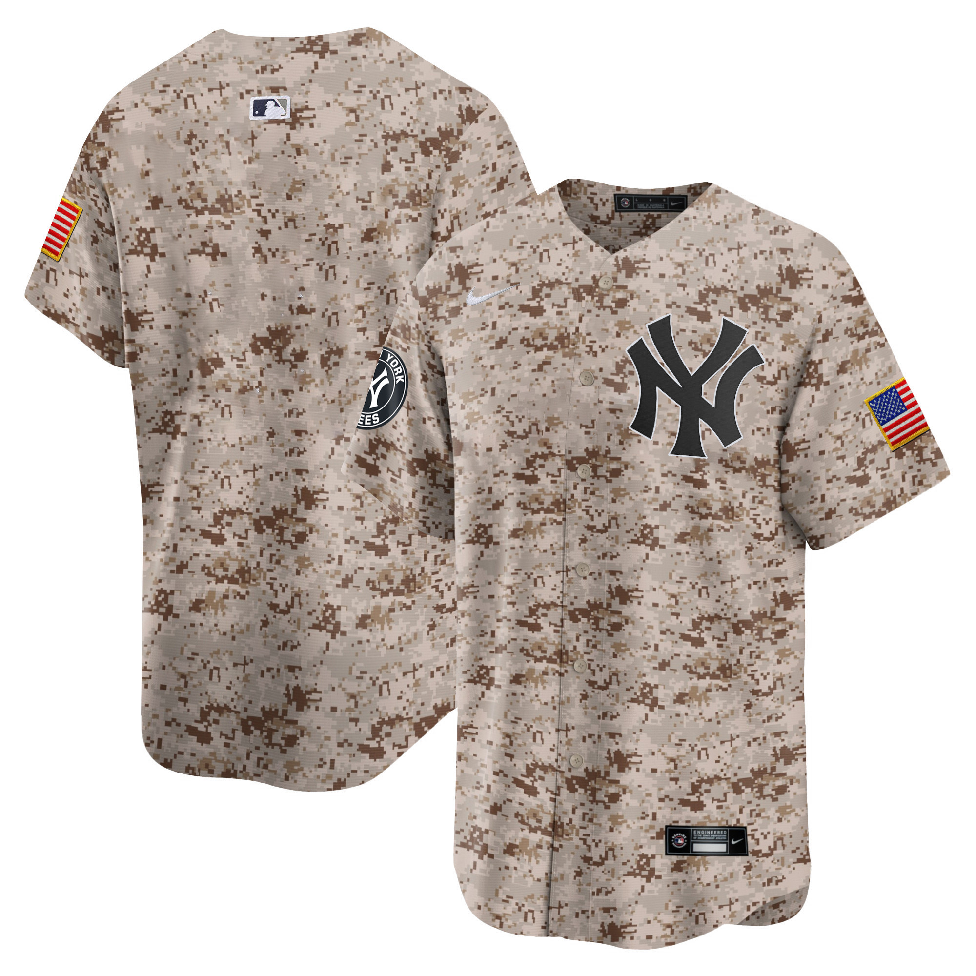 Team Men's New York Yankees USMC Alternate Vapor Premier Limited Desert Jersey - All Stitched