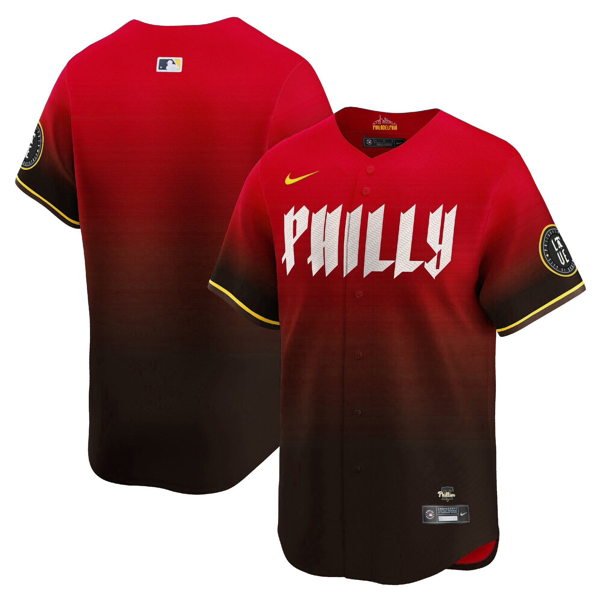 Team Men's Philadelphia Phillies 2024 City Connect Vapor Premier Limited Red Jersey - All Stitched