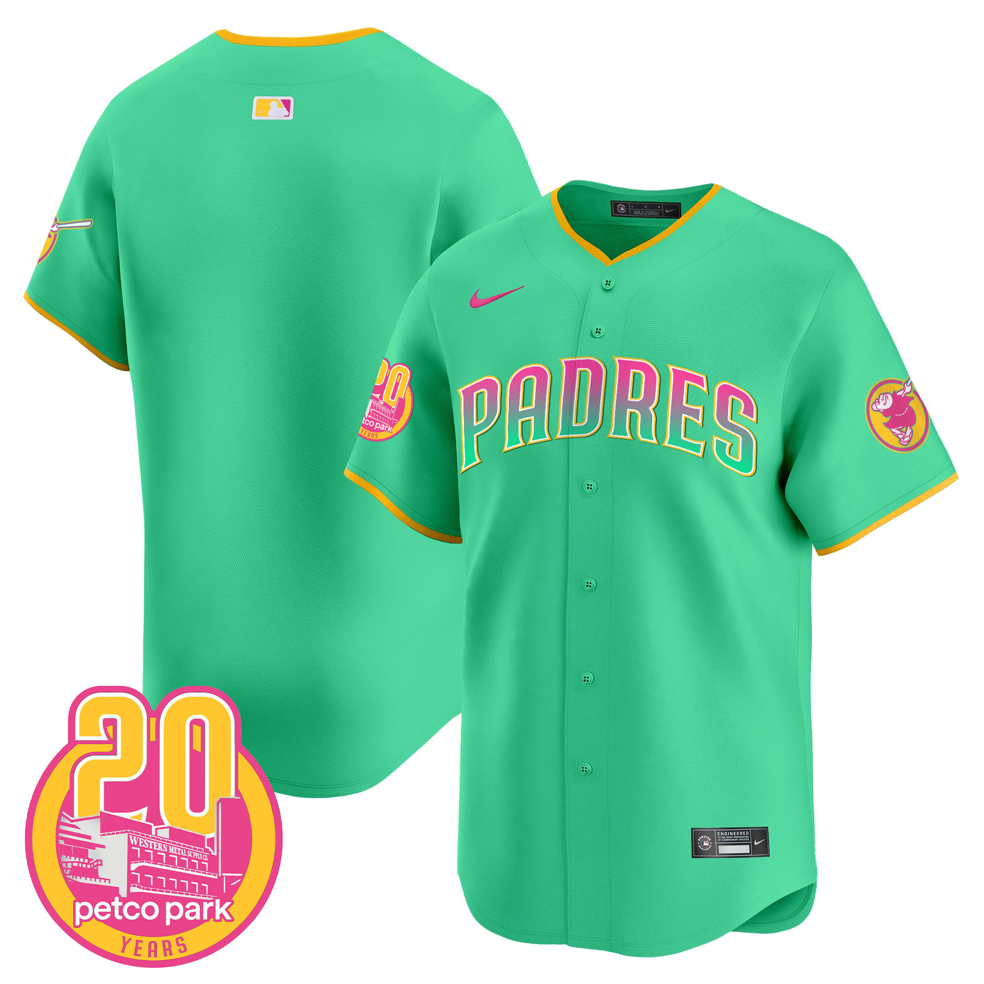 Team Men's San Diego Padres 2024 San Diego City Style Vapor Premier Limited Aqua Jersey - All Stitched