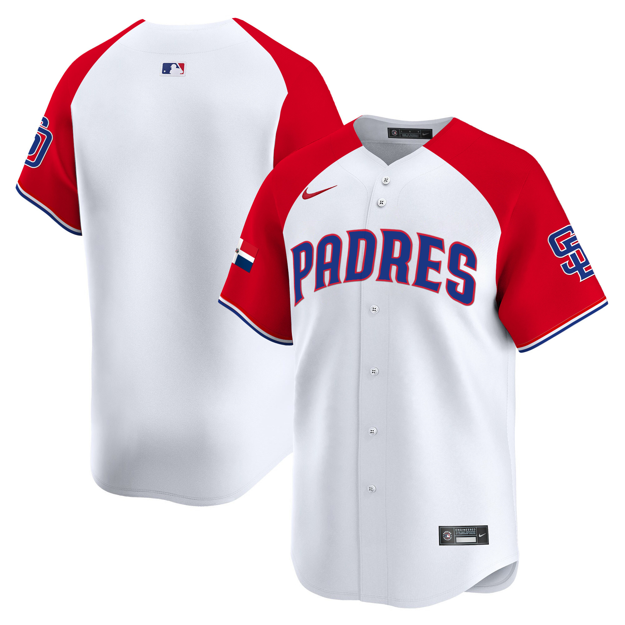 Team Men's San Diego Padres Dominican Republic Vapor Premier Limited Alternate Jersey - All Stitched
