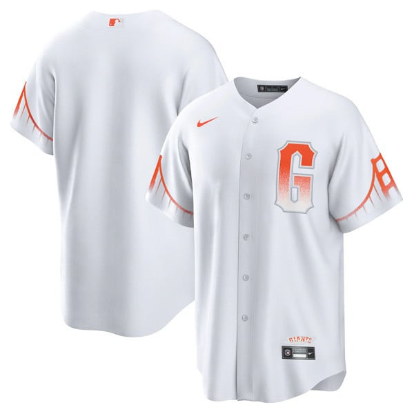 Team Men's San Francisco Giants Gold & City Connect Cool White Jersey - All Stitched