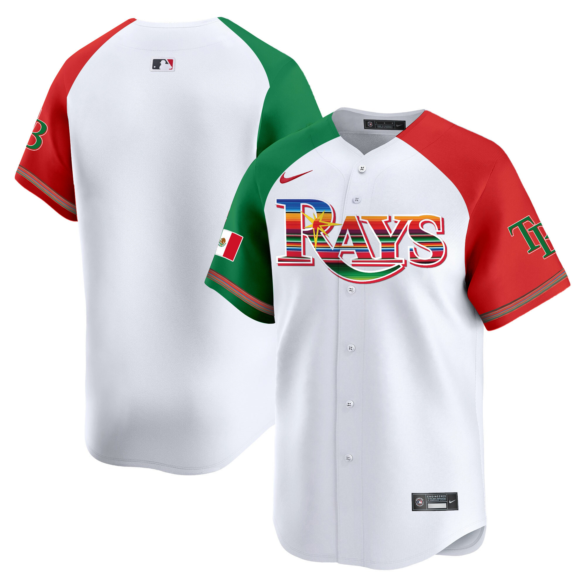 Team Men's Tampa Bay Rays Mexico Vapor Premier Limited Alternate Jersey - All Stitched