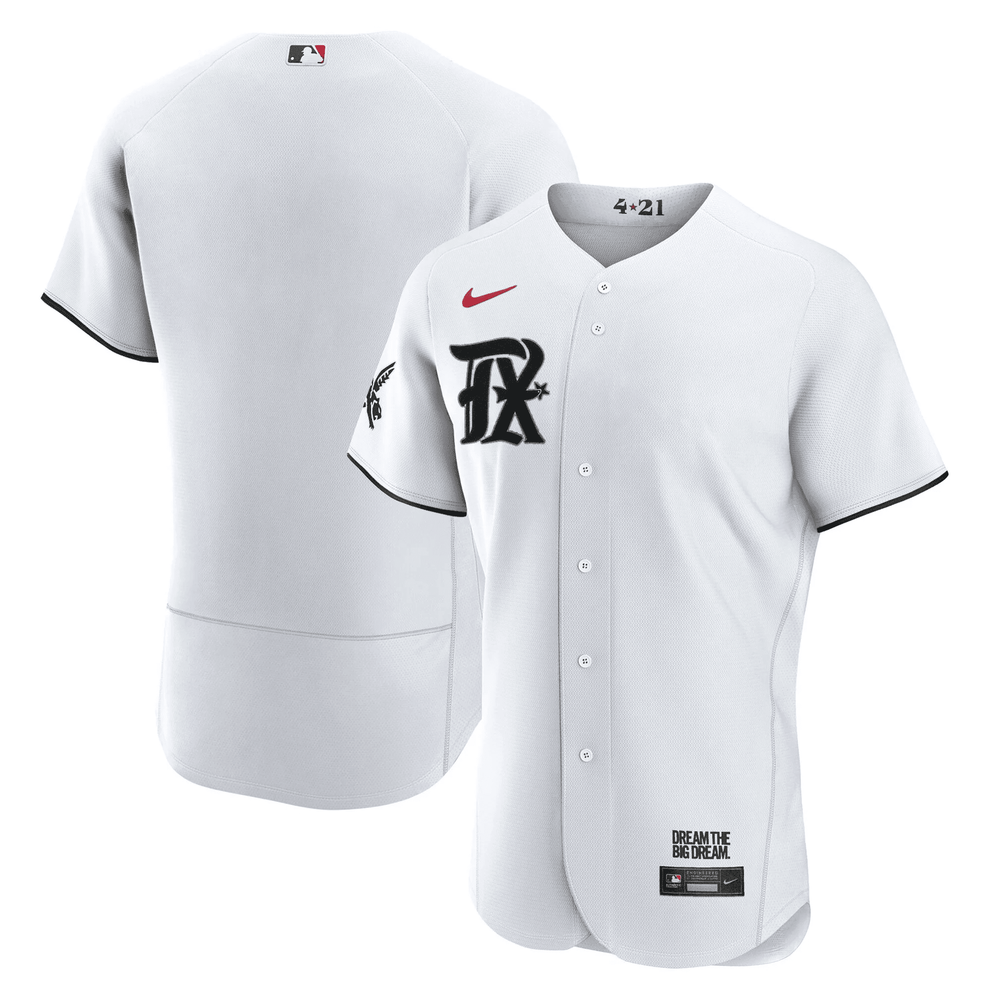 Team Men's Texas Rangers 2023 City Connect Collection V2 Flex White Jersey - All Stitched