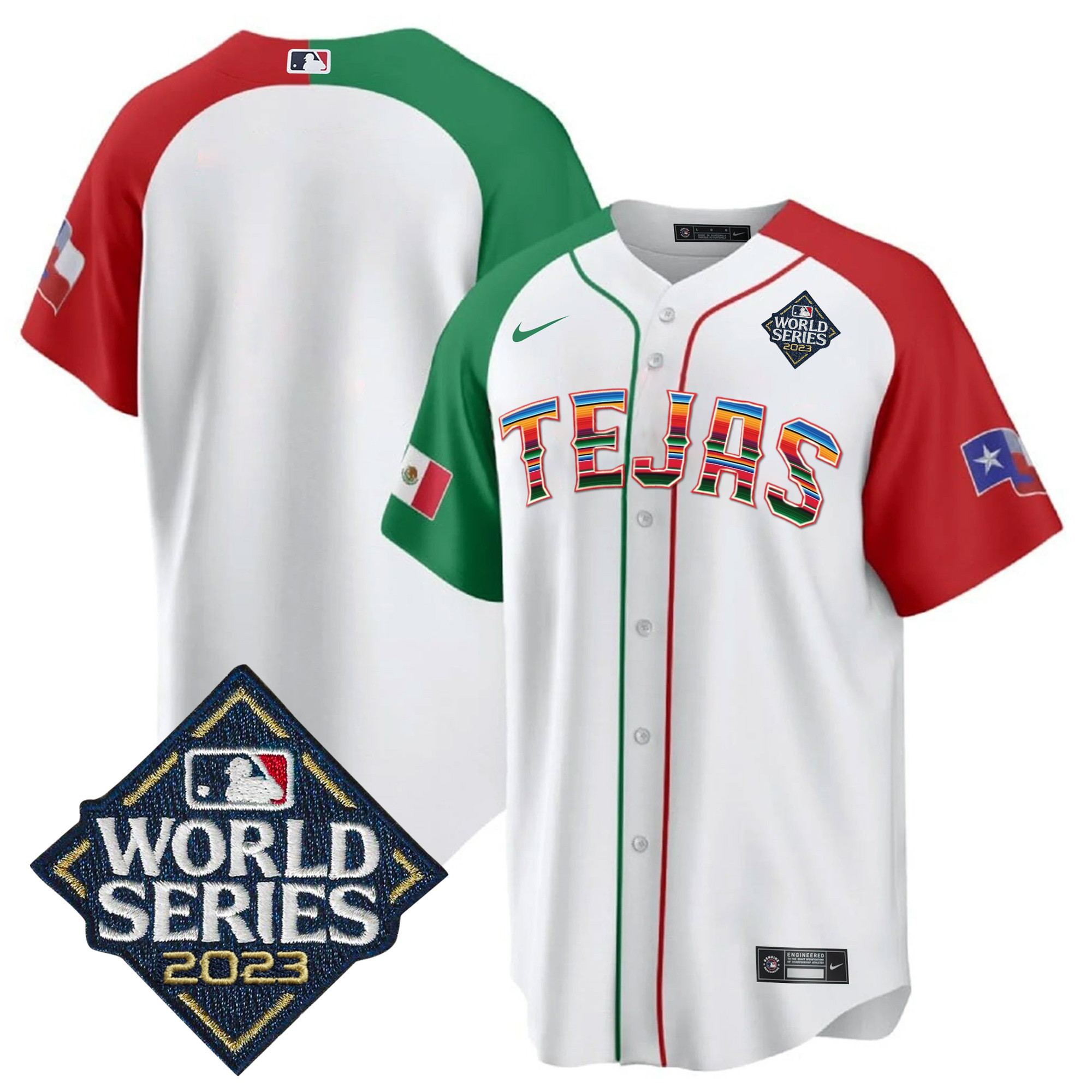Team Men's Texas Rangers 2023 World Series Mexico Alternate Jersey - All Stitched
