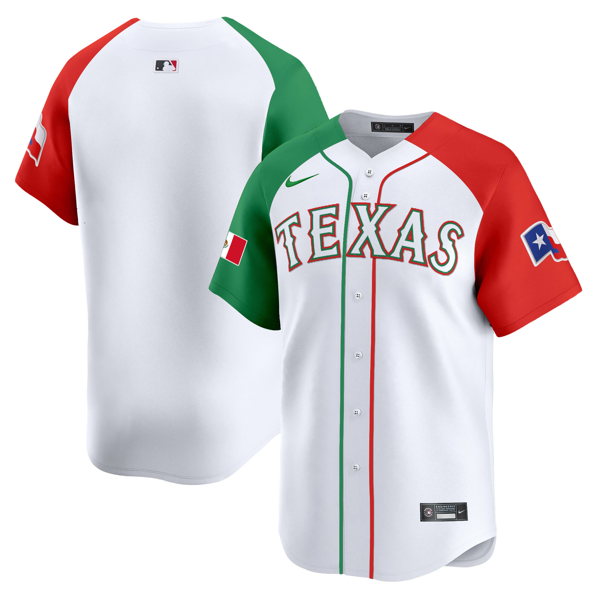 Team Men's Texas Rangers Mexico Vapor Premier Limited V2 Alternate Jersey - All Stitched