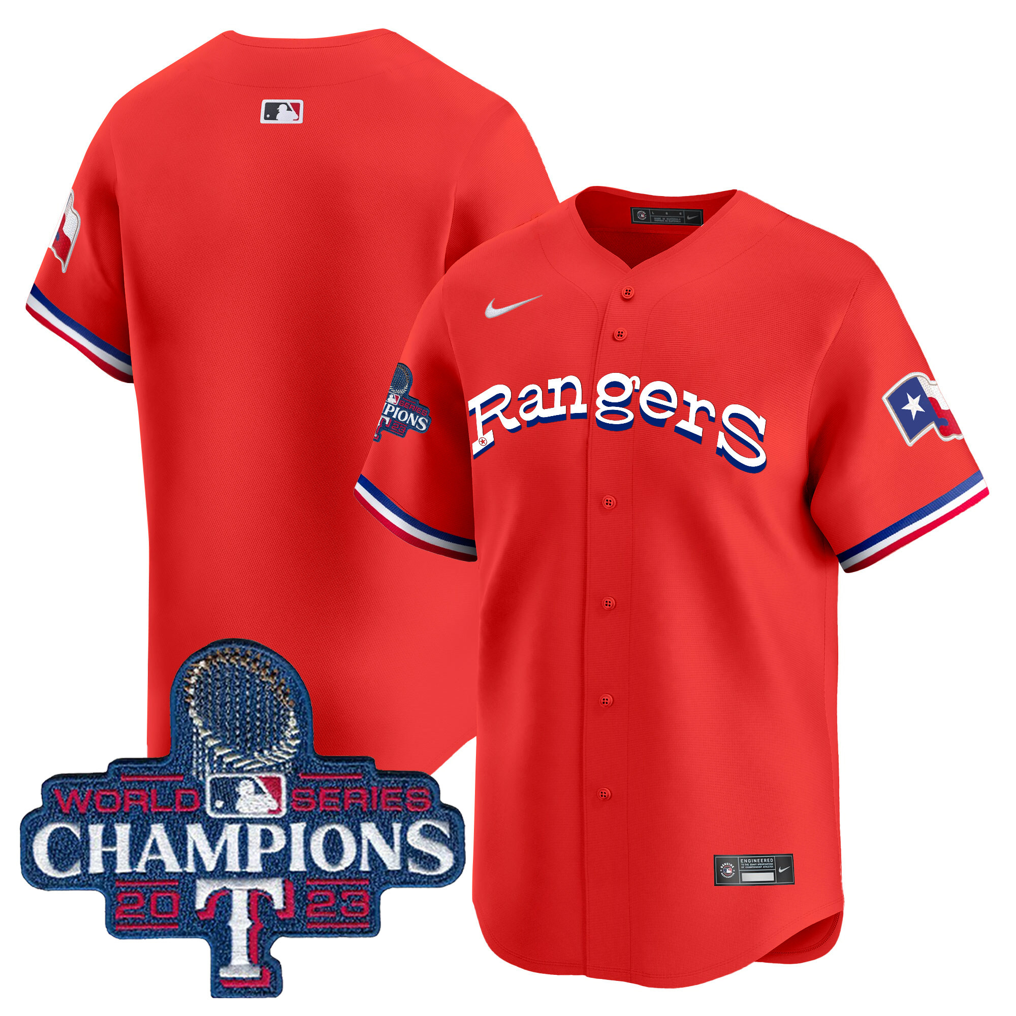 Team Men's Texas Rangers Throwback 1972 Vapor Premier Limited Red Jersey - All Stitched