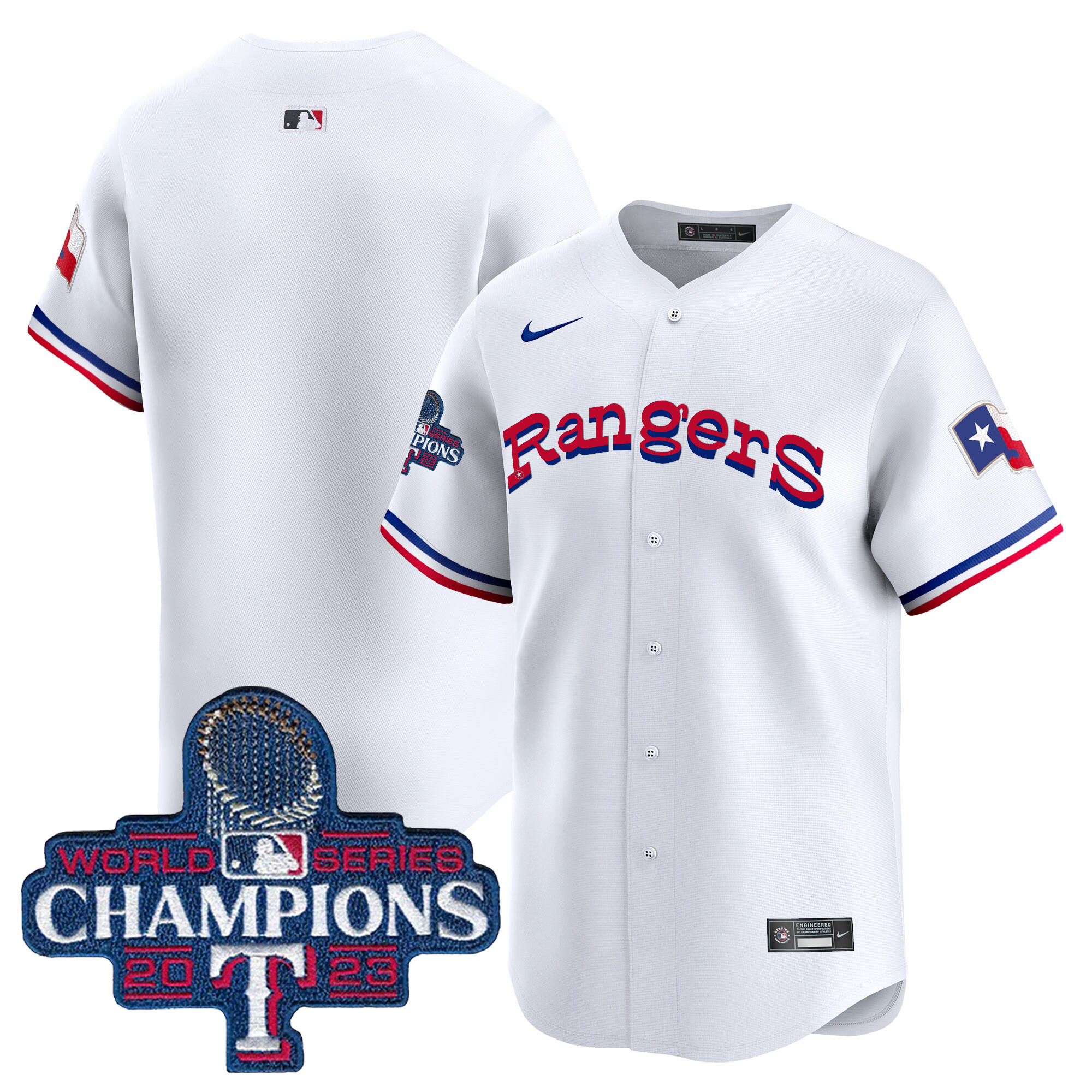 Team Men's Texas Rangers Throwback 1972 Vapor Premier Limited White Jersey - All Stitched