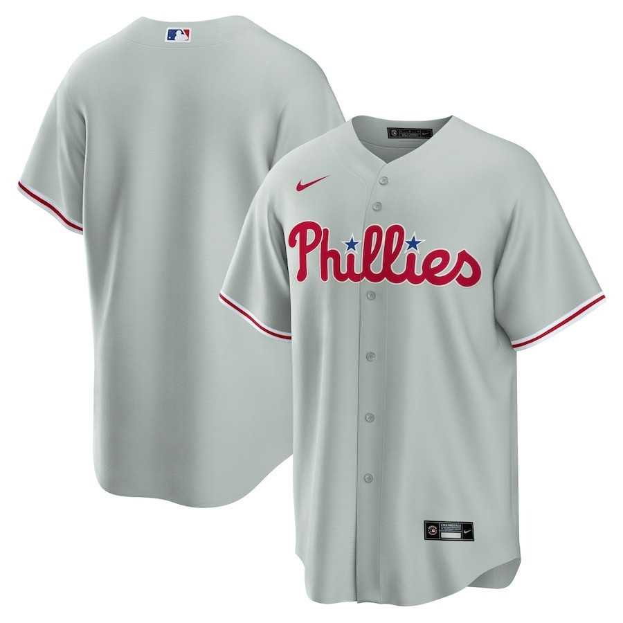 Team Philadelphia Phillies Gray Cool Base Jersey - All Stitched