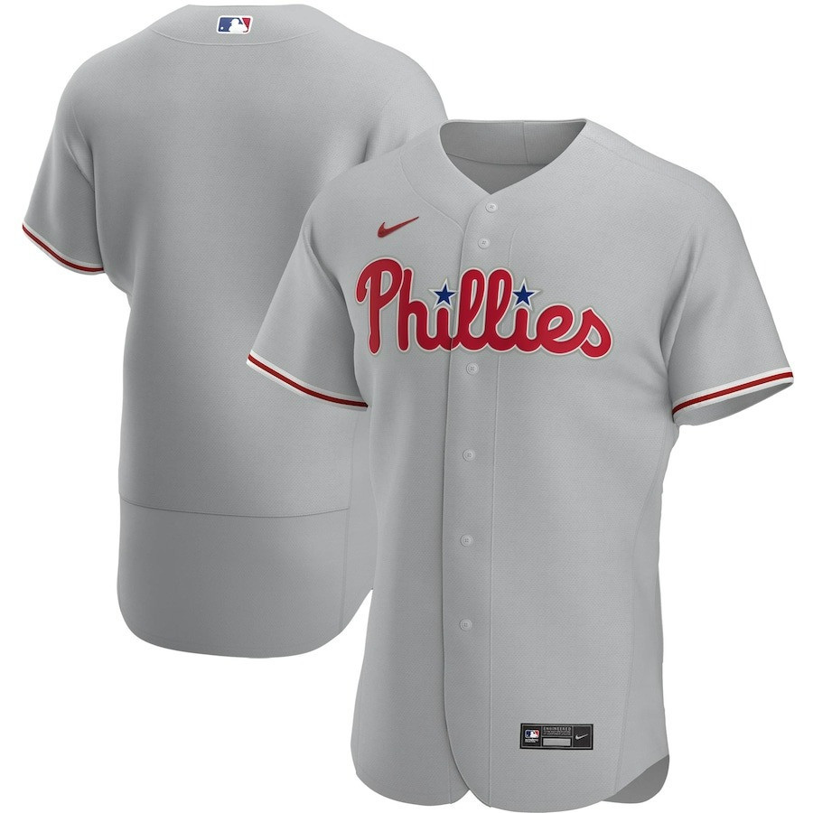 Team Philadelphia Phillies Gray Flex Base Jersey - All Stitched