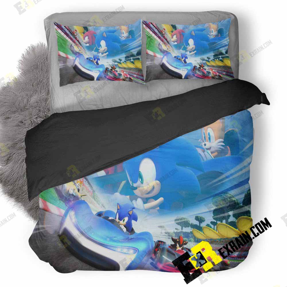 Team Sonic Racing I2 3D Customized Duvet Cover Bedding Set
