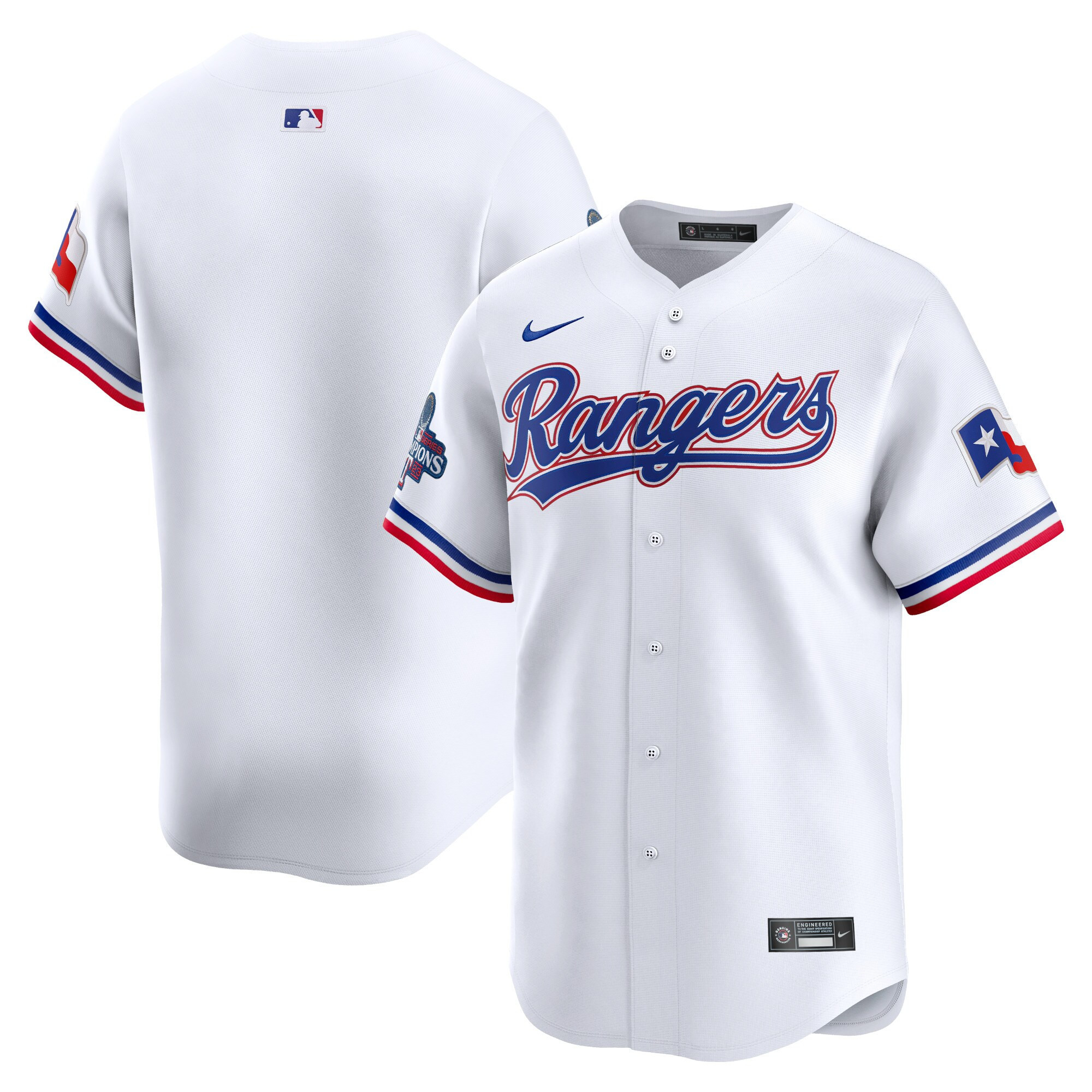 Team Texas Rangers Home 2023 World Series Champions Limited - White Jersey - All Stitched