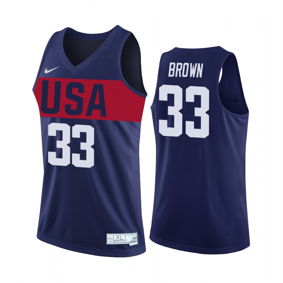 Team USA Jaylen Brown Navy Training Camp Practice Jersey
