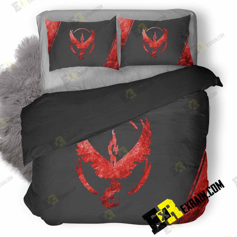 Team Valor Pokemon Go Art On 3D Customized Duvet Cover Bedding Set