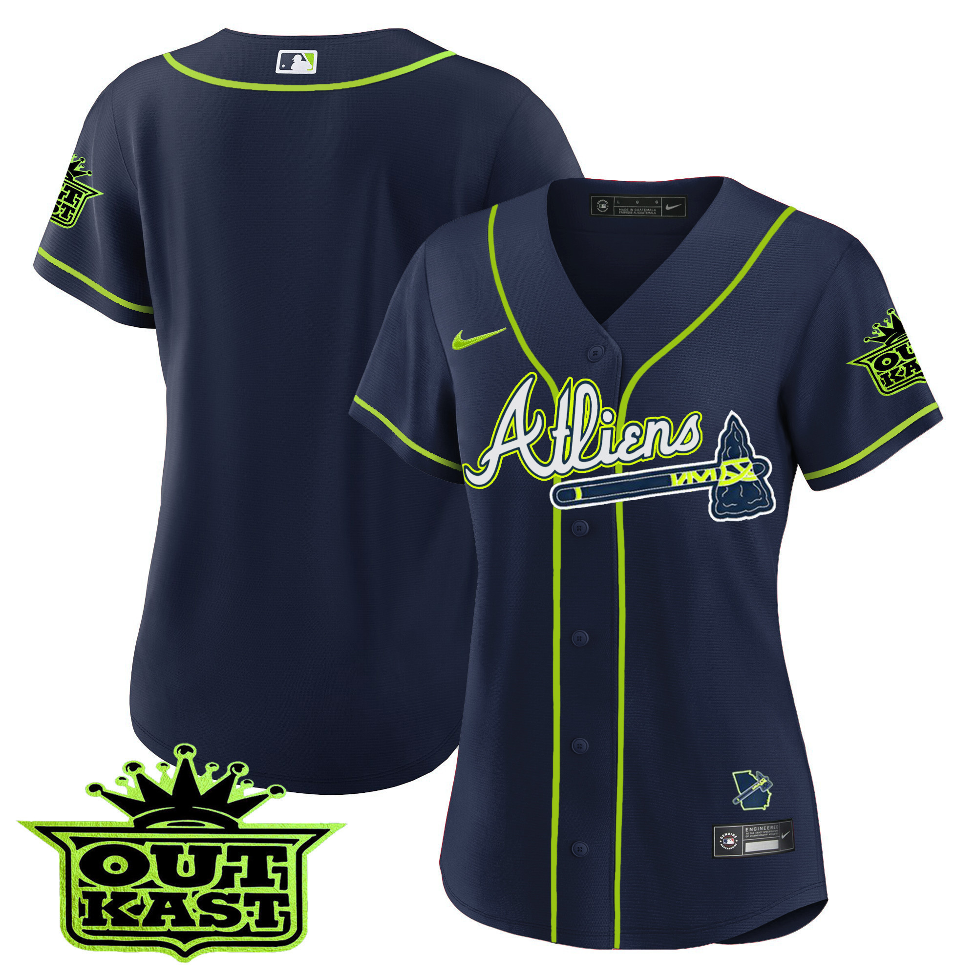 Team Women's Atlanta Braves Atliens Jersey - All Stitched