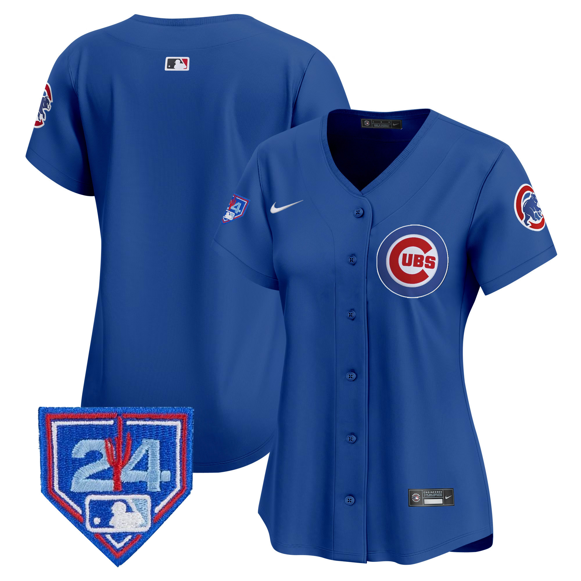 Team Women's Chicago Cubs 2024 Spring Training Patch Vapor Premier Limited V2 Royal Jersey - All Stitched