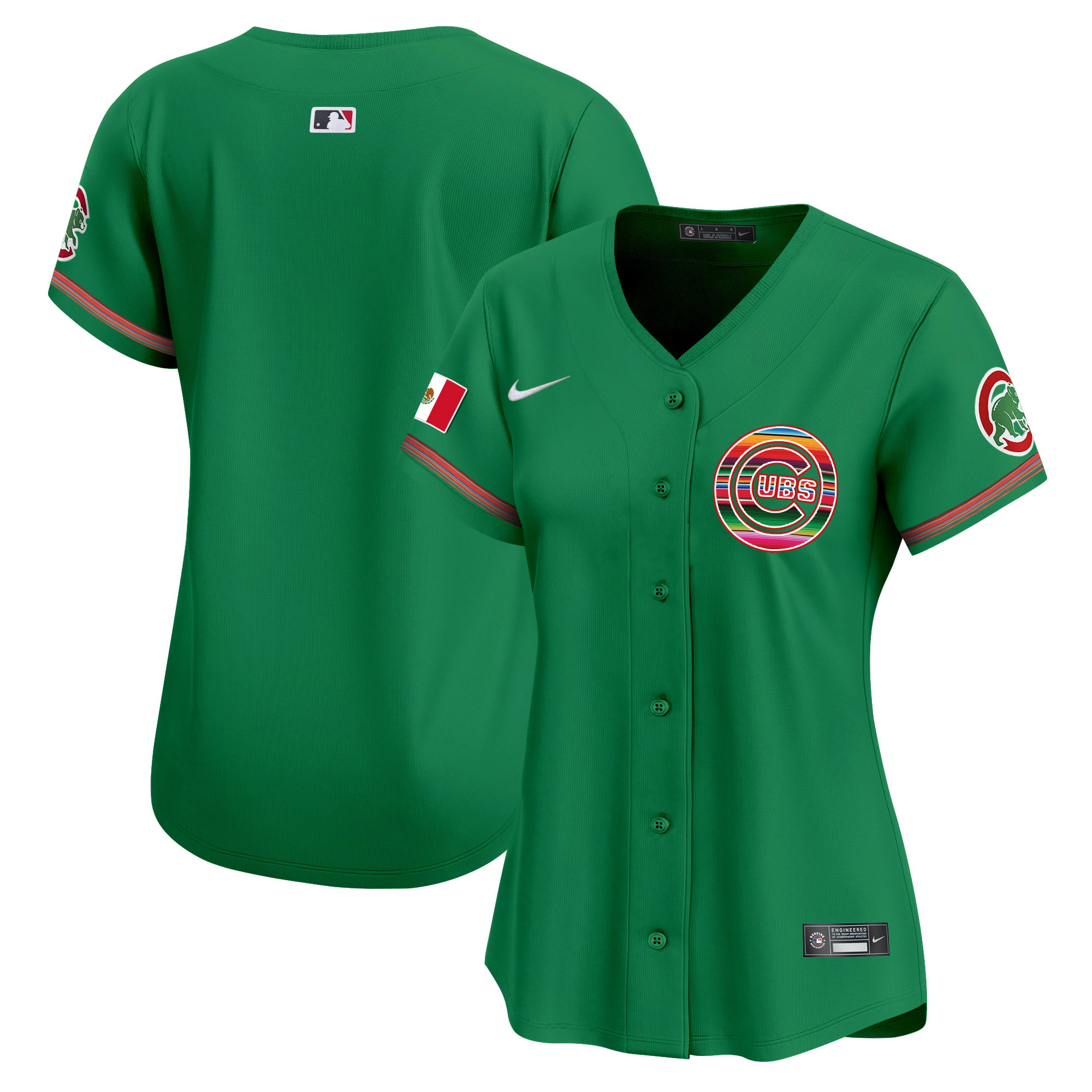 Team Women's Chicago Cubs Mexico Vapor Premier Limited Green Jersey - All Stitched