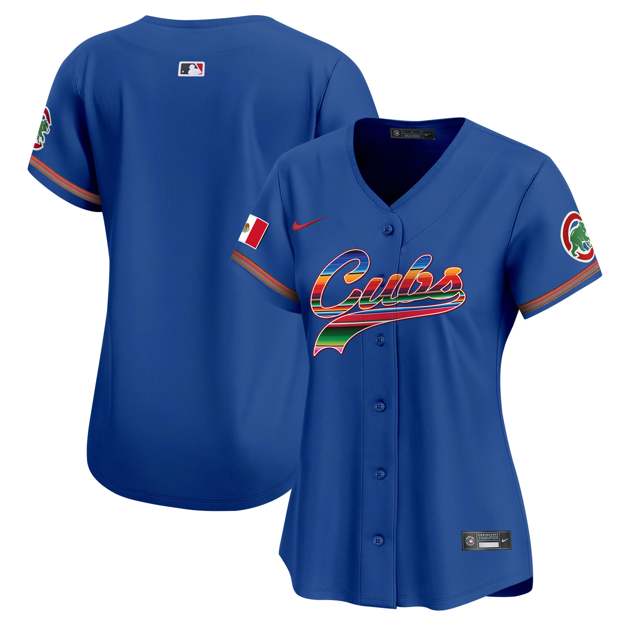 Team Women's Chicago Cubs Mexico Vapor Premier Limited V2 Royal Jersey - All Stitched