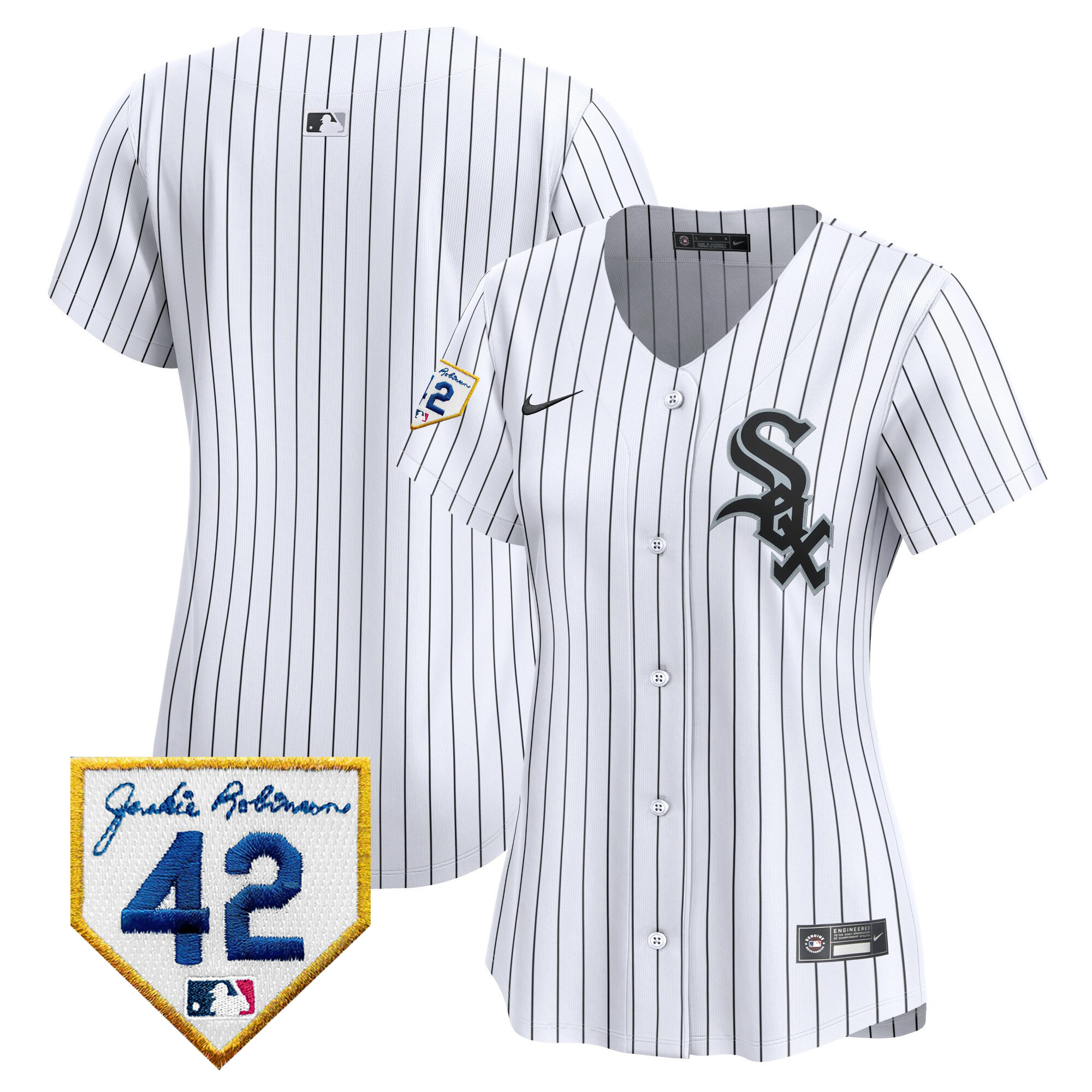 Team Women's Chicago White Sox 2024 Jackie Robinson Patch Vapor Premier Limited Jersey - All Stitched