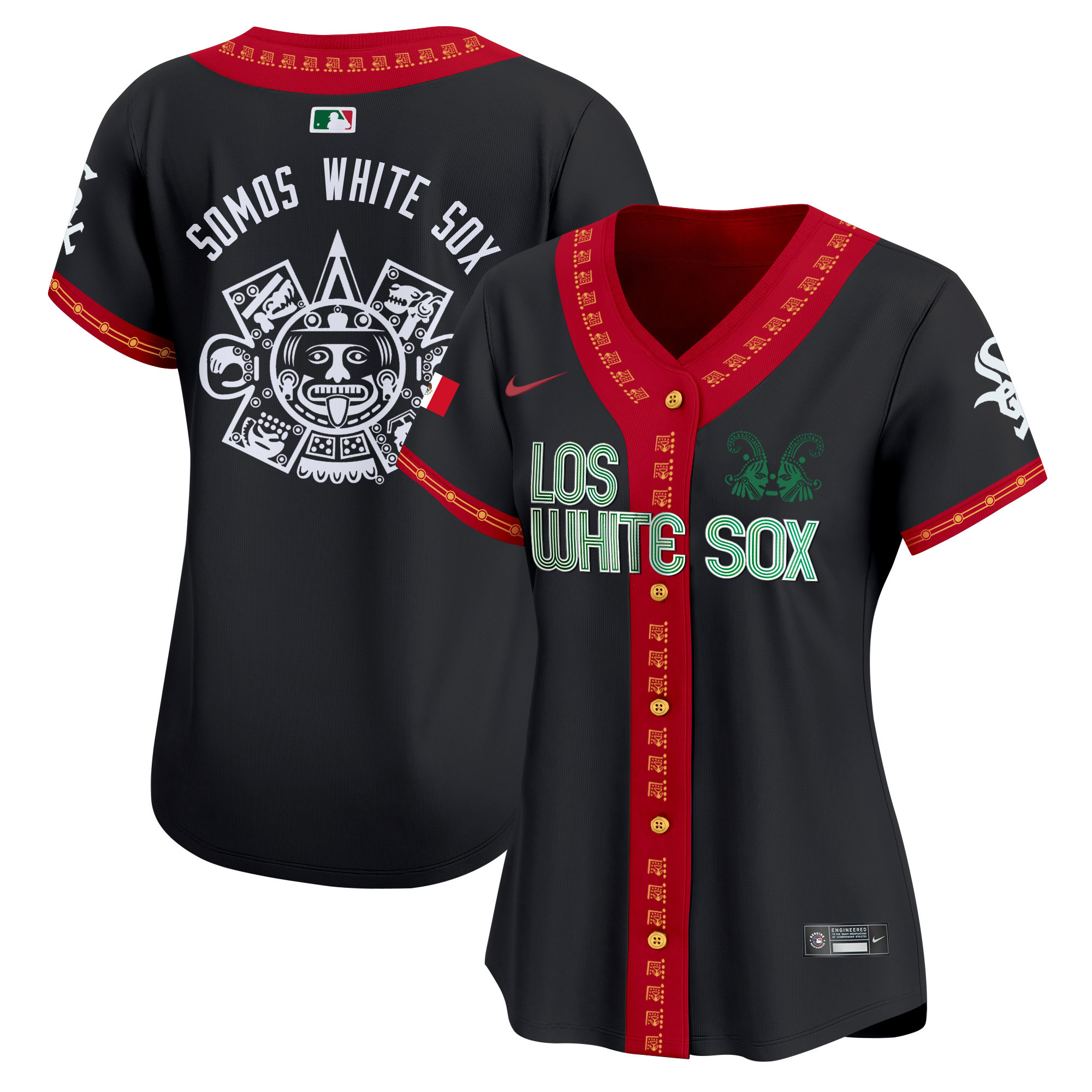 Team Women's Chicago White Sox Mexico Vapor Premier Limited Black Jersey - All Stitched