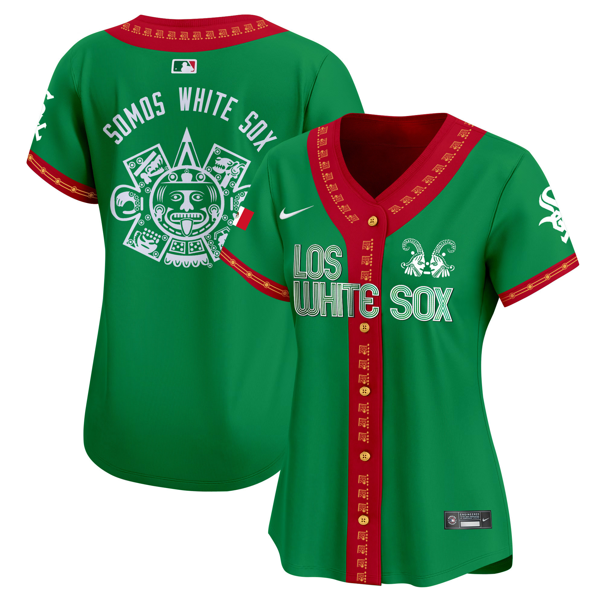 Team Women's Chicago White Sox Mexico Vapor Premier Limited Green Jersey - All Stitched