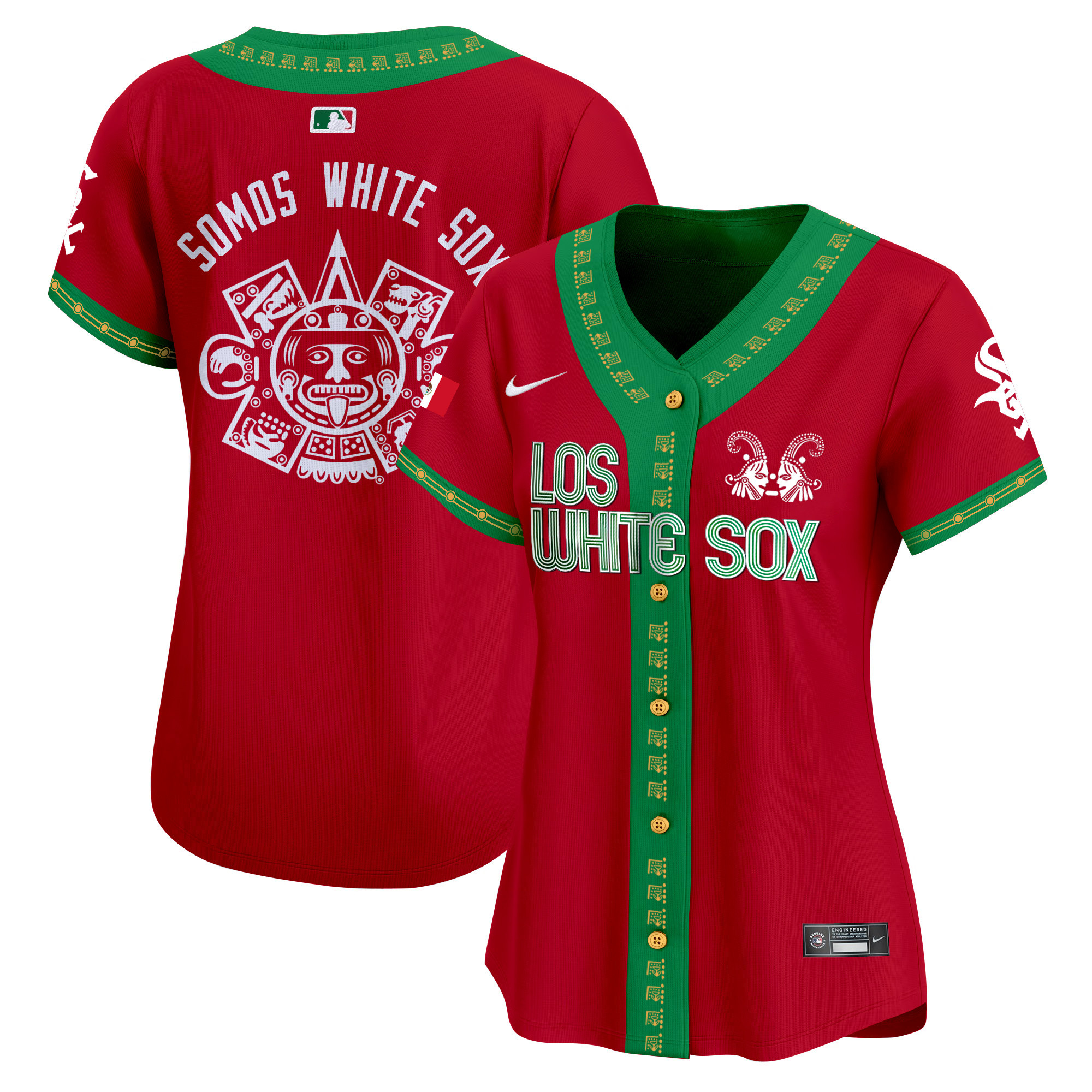 Team Women's Chicago White Sox Mexico Vapor Premier Limited Red Jersey - All Stitched