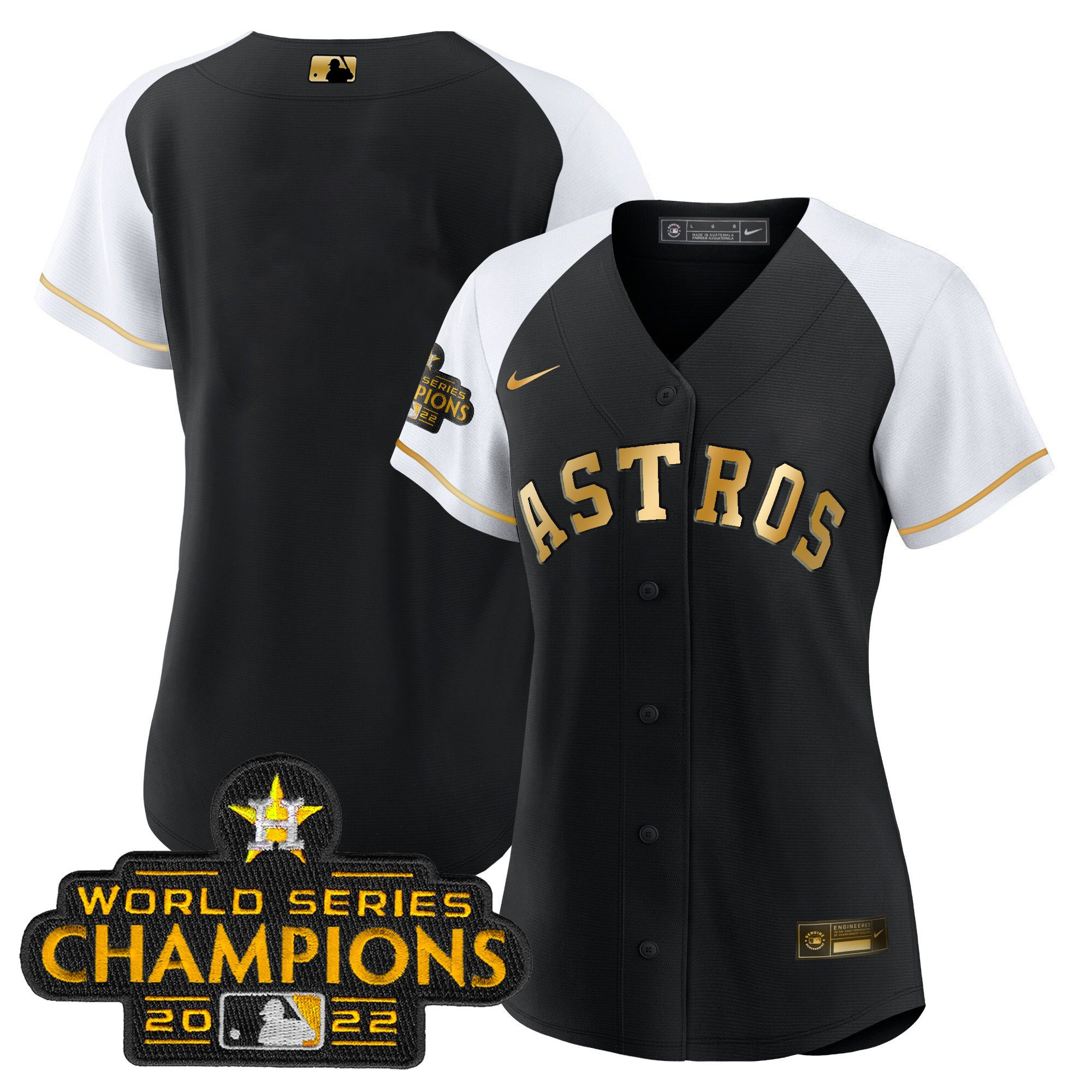 Team Women's Houston Astros 2023 Gold Rush Collection Alternate Jersey - All Stitched