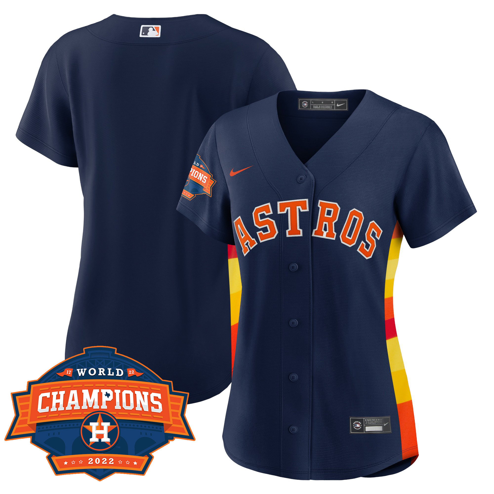 Team Women's Houston Astros Alternate Navy 2022 Champions Limited Player Cool Base Jersey - All Stitched