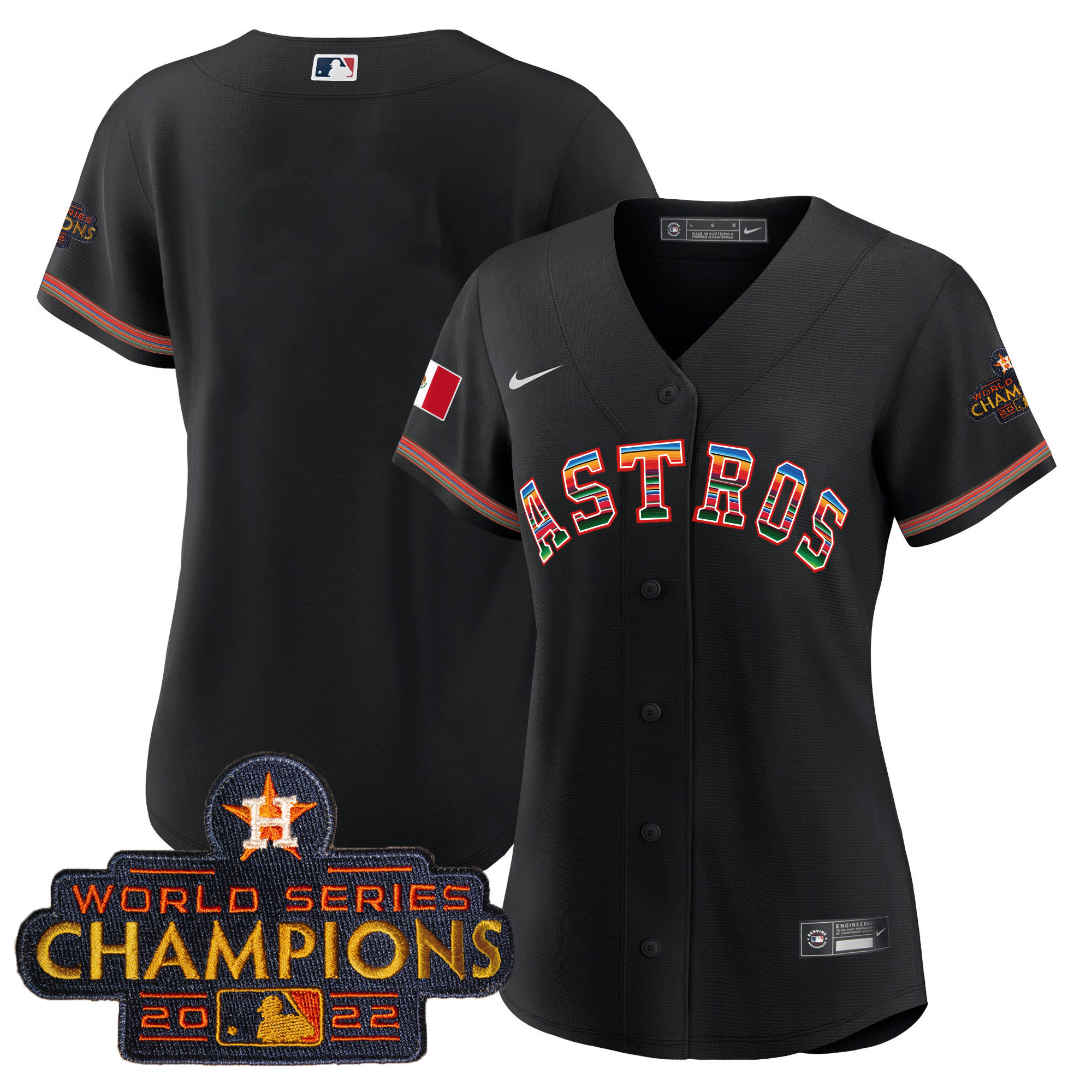Team Women's Houston Astros Mexico Baseball Limited Black Jersey - All Stitched