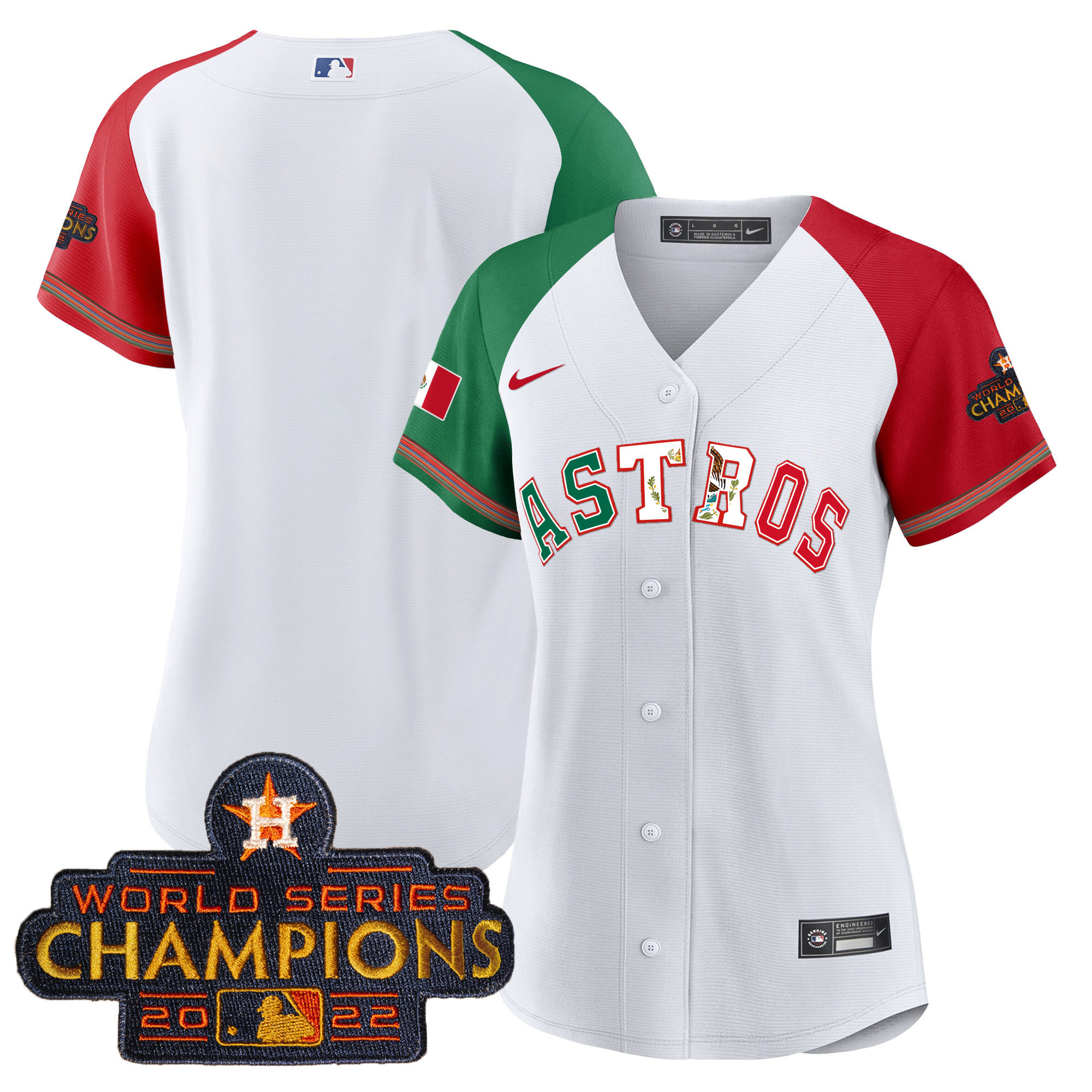 Team Women's Houston Astros Mexico Baseball Limited V3 Alternate Jersey - All Stitched