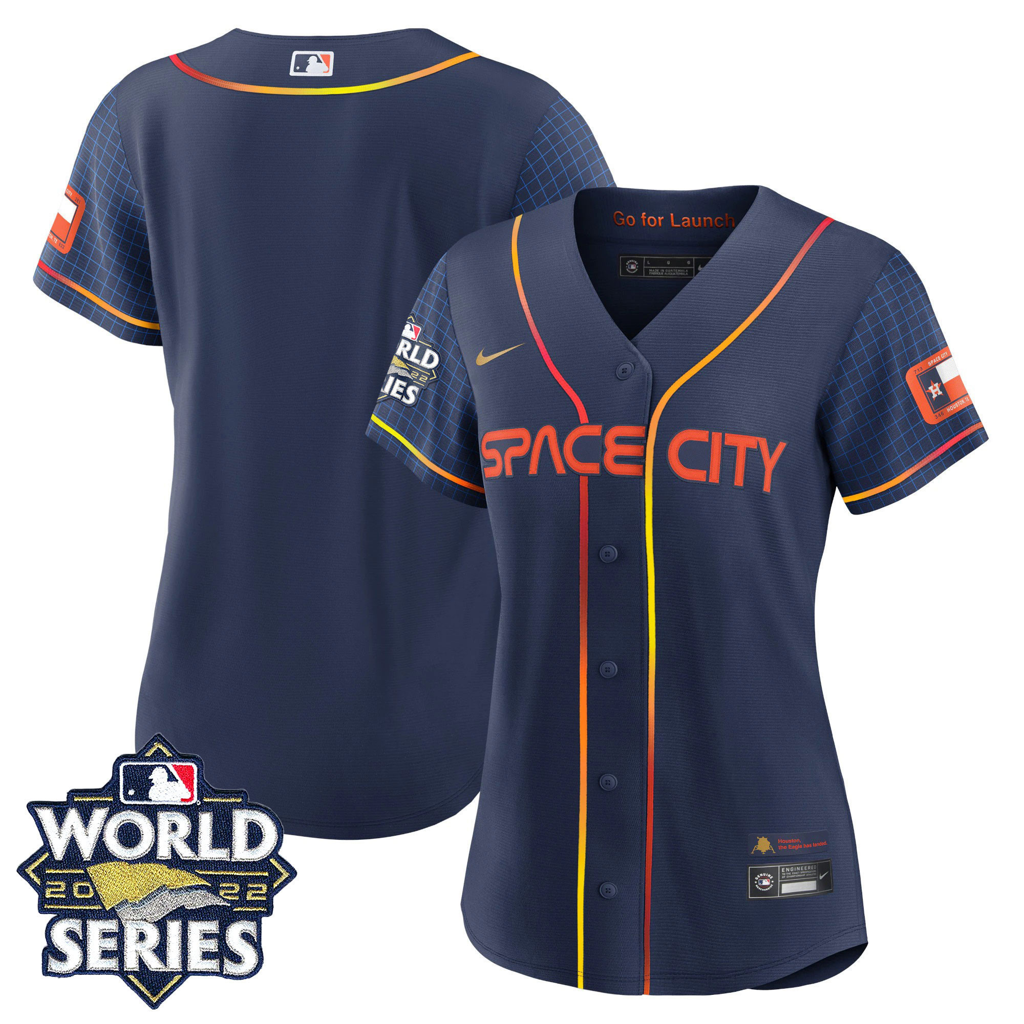 Team Women's Houston Astros Space City 2022 World Series Jersey - All Stitched