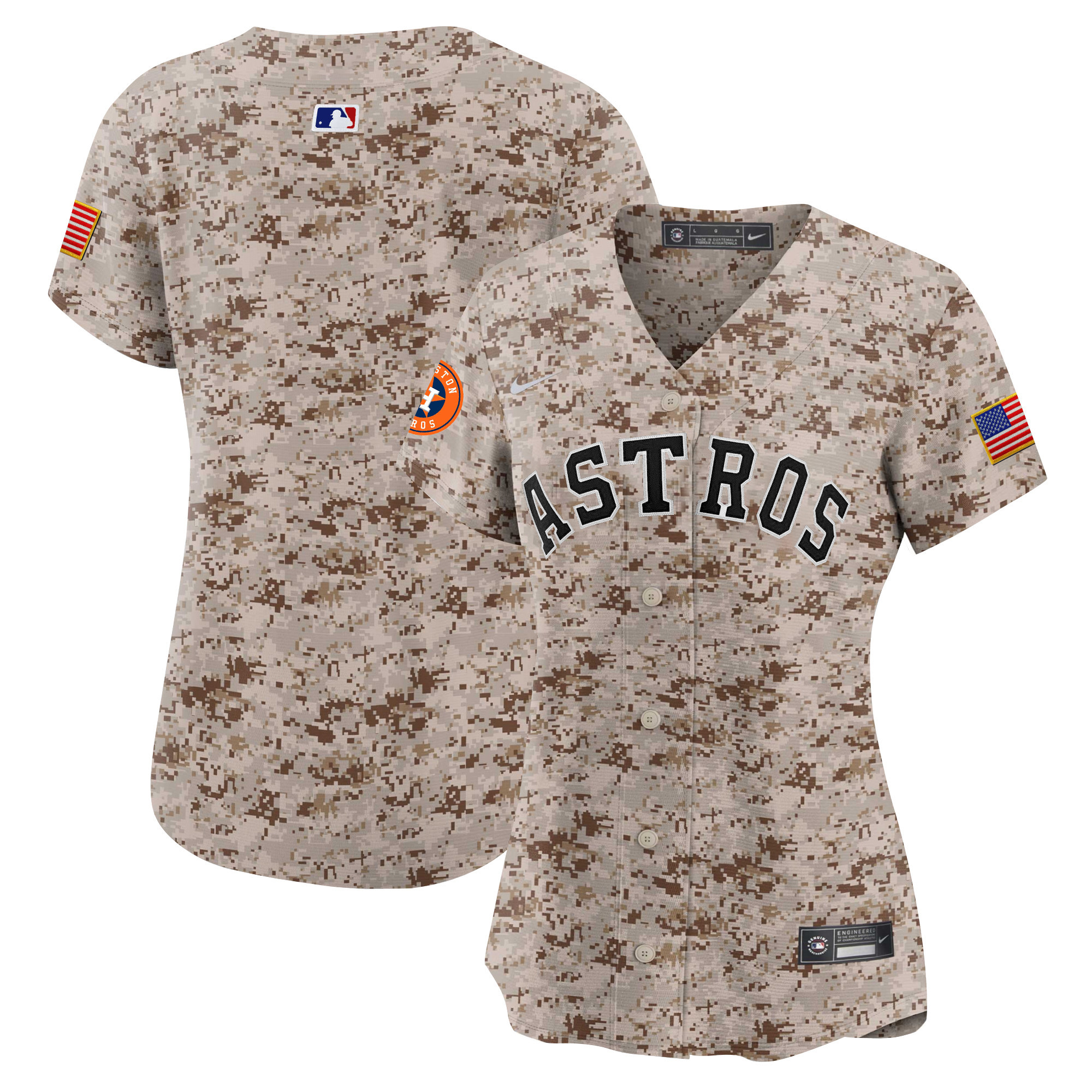 Team Women's Houston Astros USMC Alternate Vapor Premier Limited Desert Jersey - All Stitched
