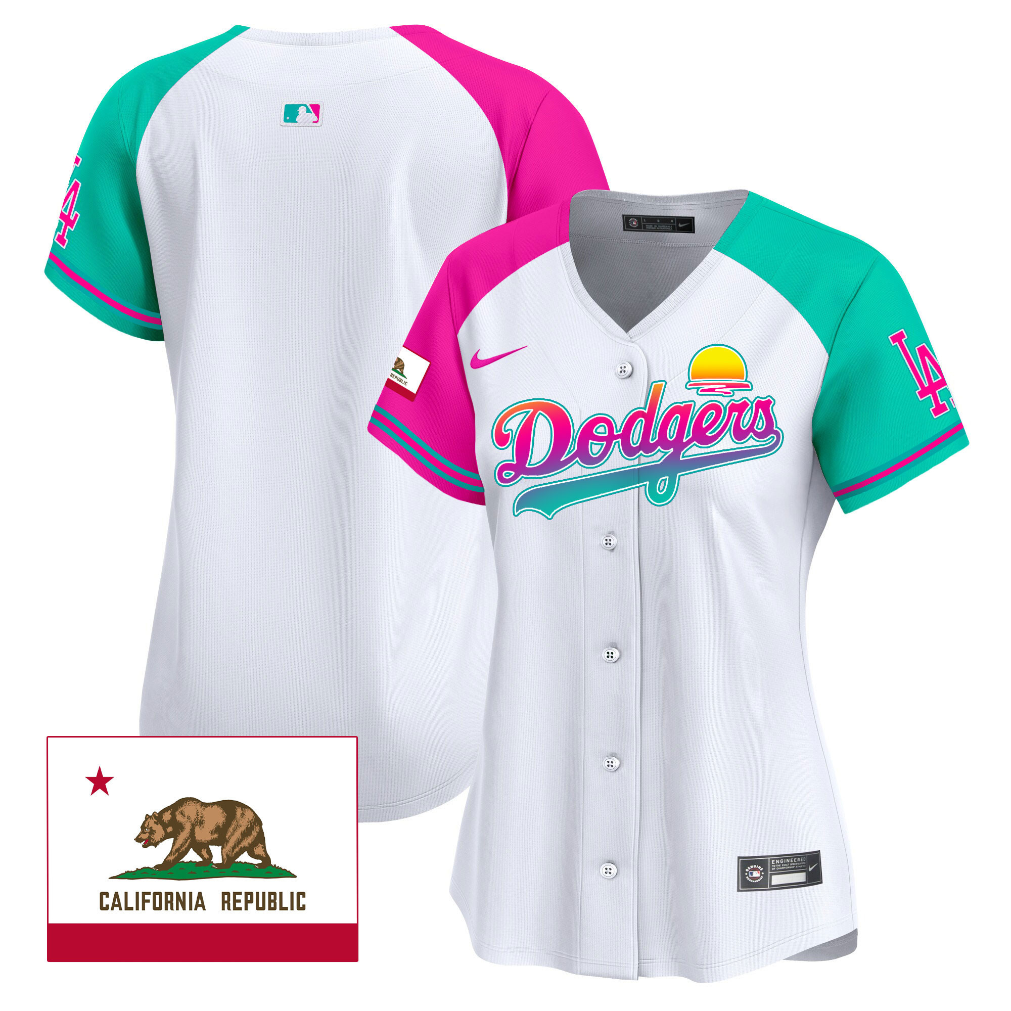 Team Women's Los Angeles Dodgers 2024 Los Angeles City Style Vapor Premier Limited Alternate Jersey - All Stitched