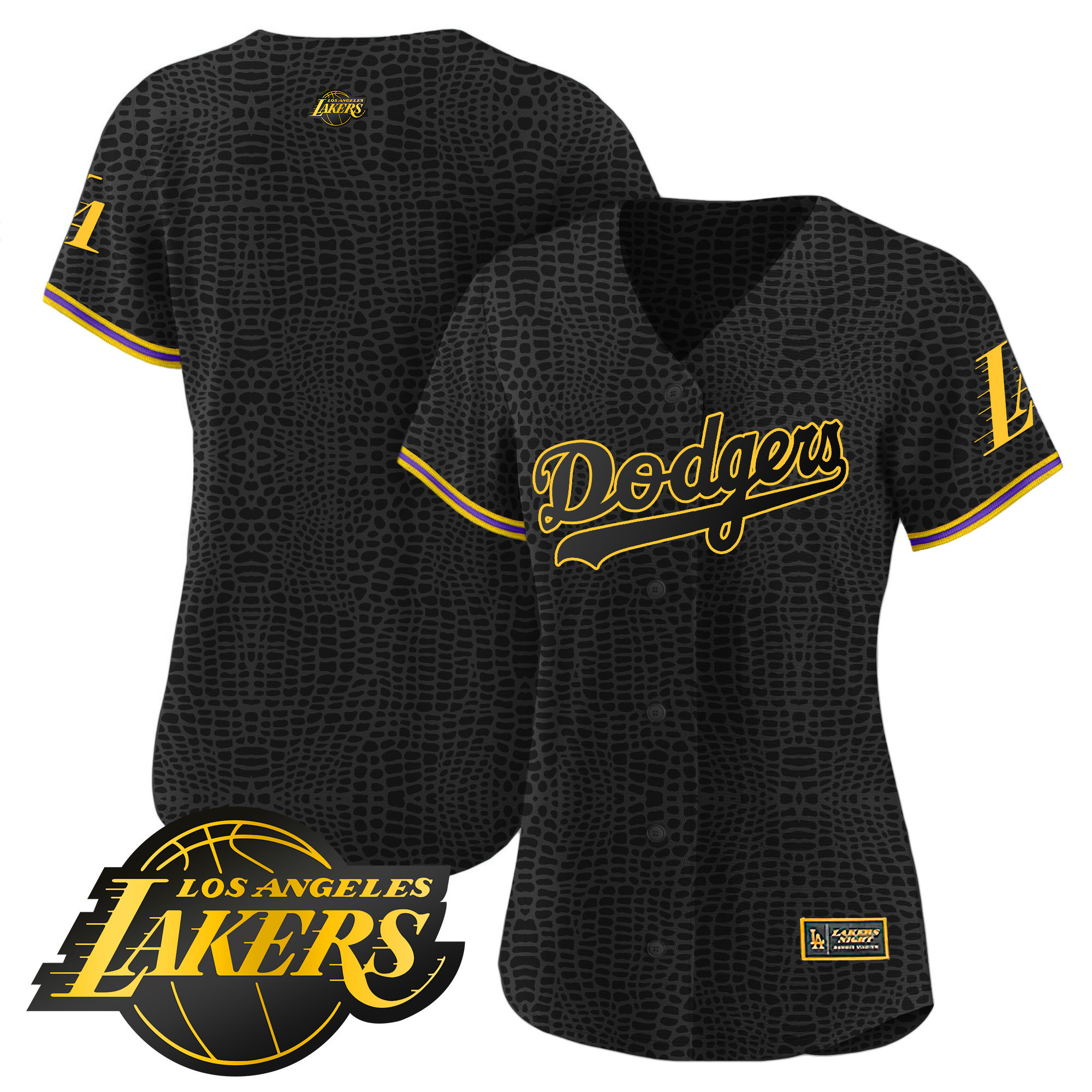 Team Women's Los Angeles Dodgers Cool Base Mamba Jersey - All Stitched