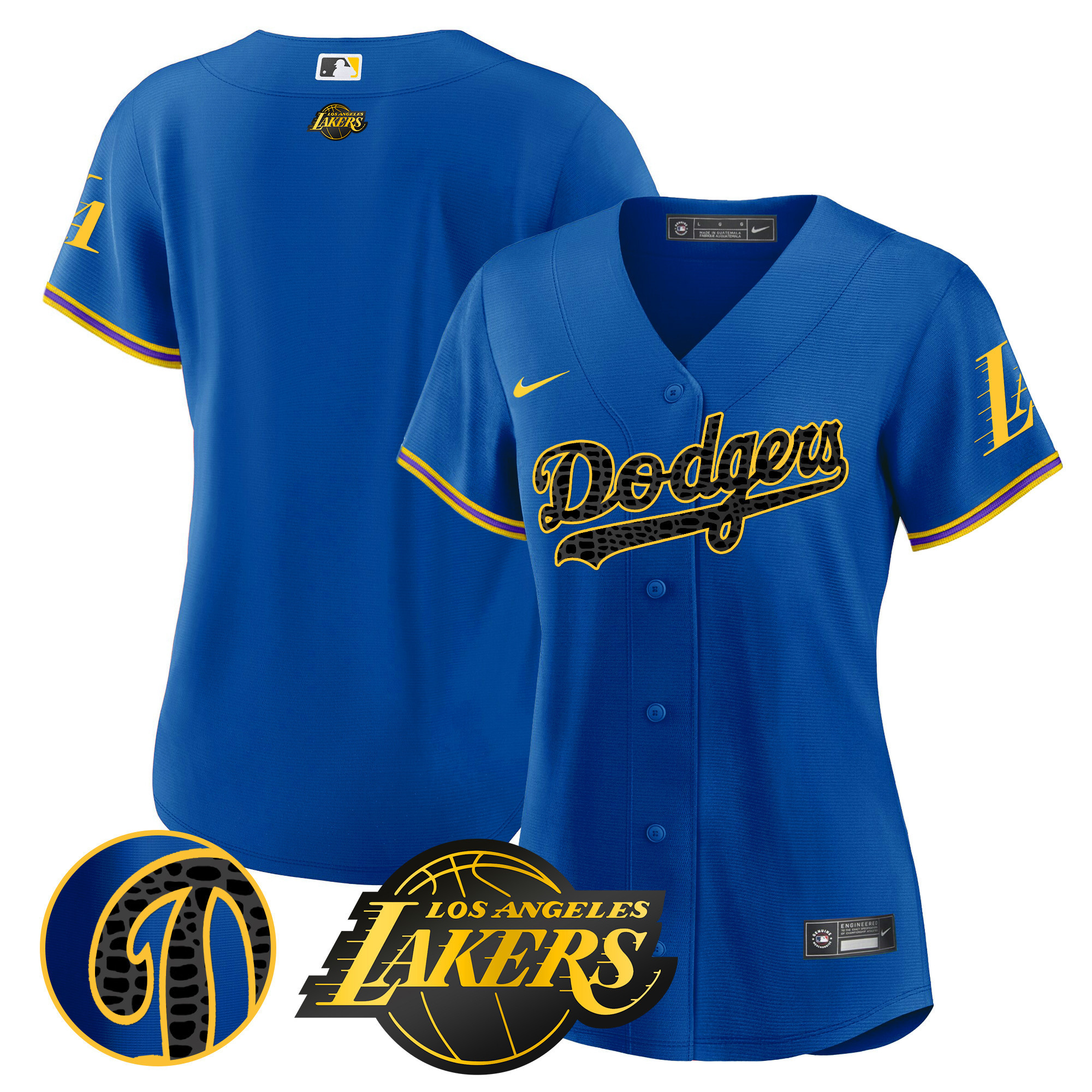 Team Women's Los Angeles Dodgers Cool Base Mamba Royal Jersey - All Stitched