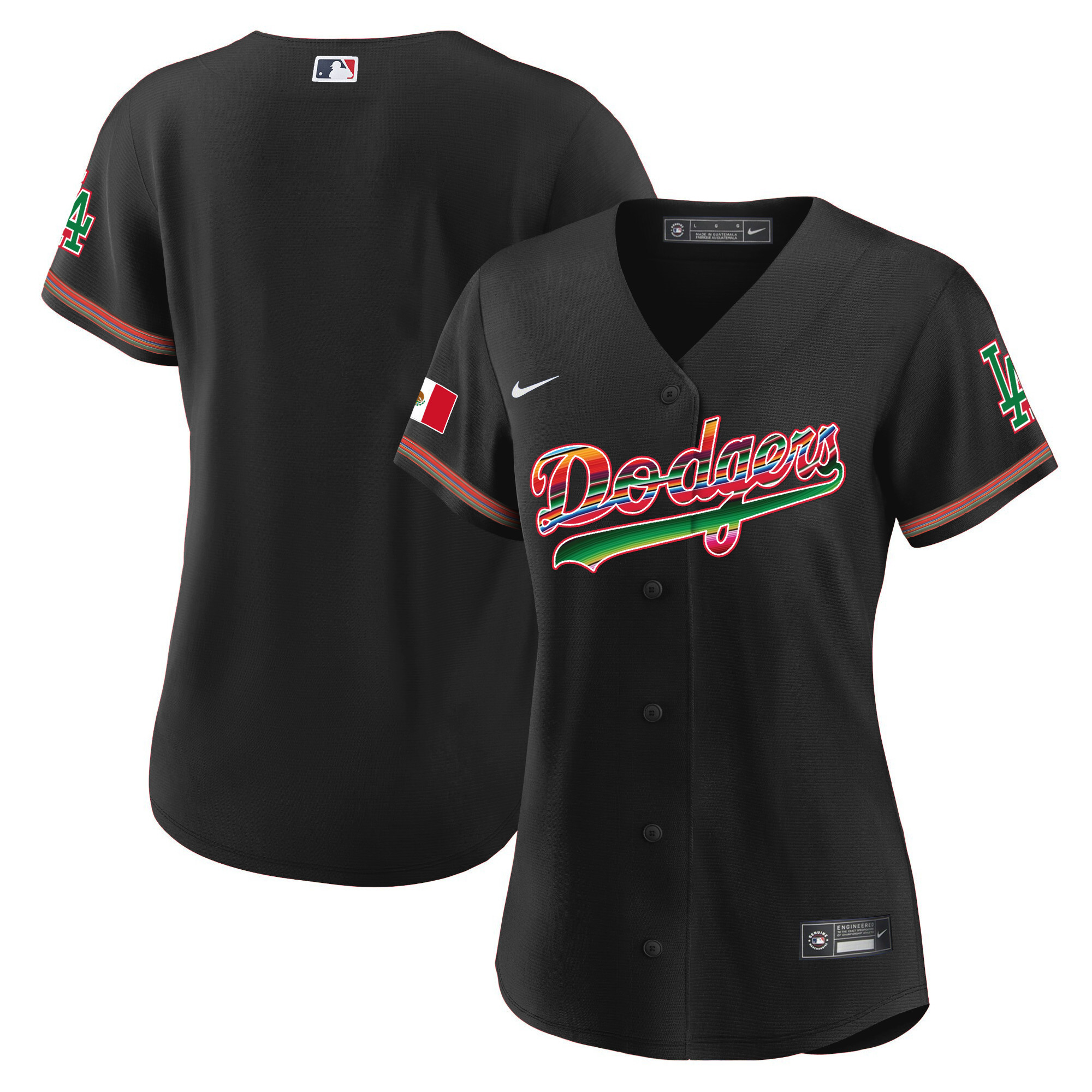 Team Women's Los Angeles Dodgers Mexico Baseball Limited Black Jersey - All Stitched