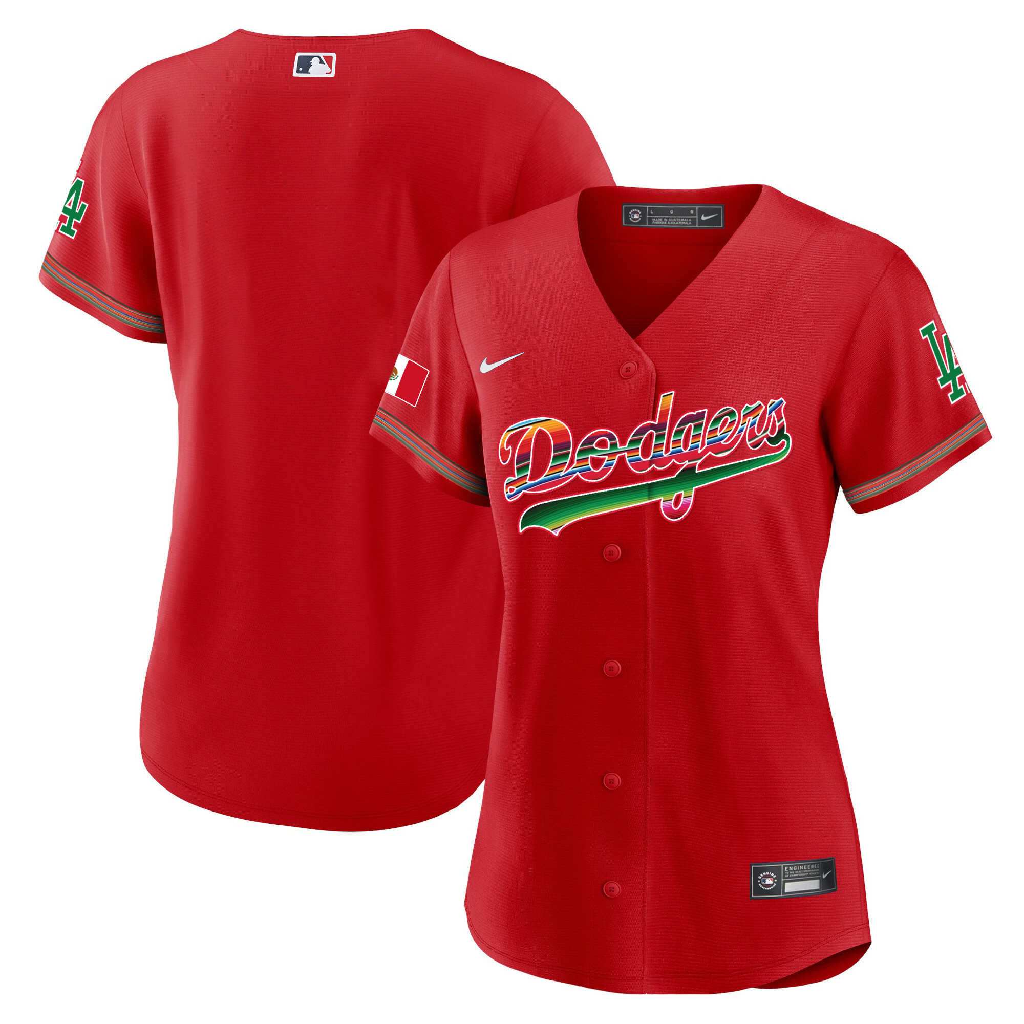 Team Women's Los Angeles Dodgers Mexico Baseball Limited Red Jersey - All Stitched