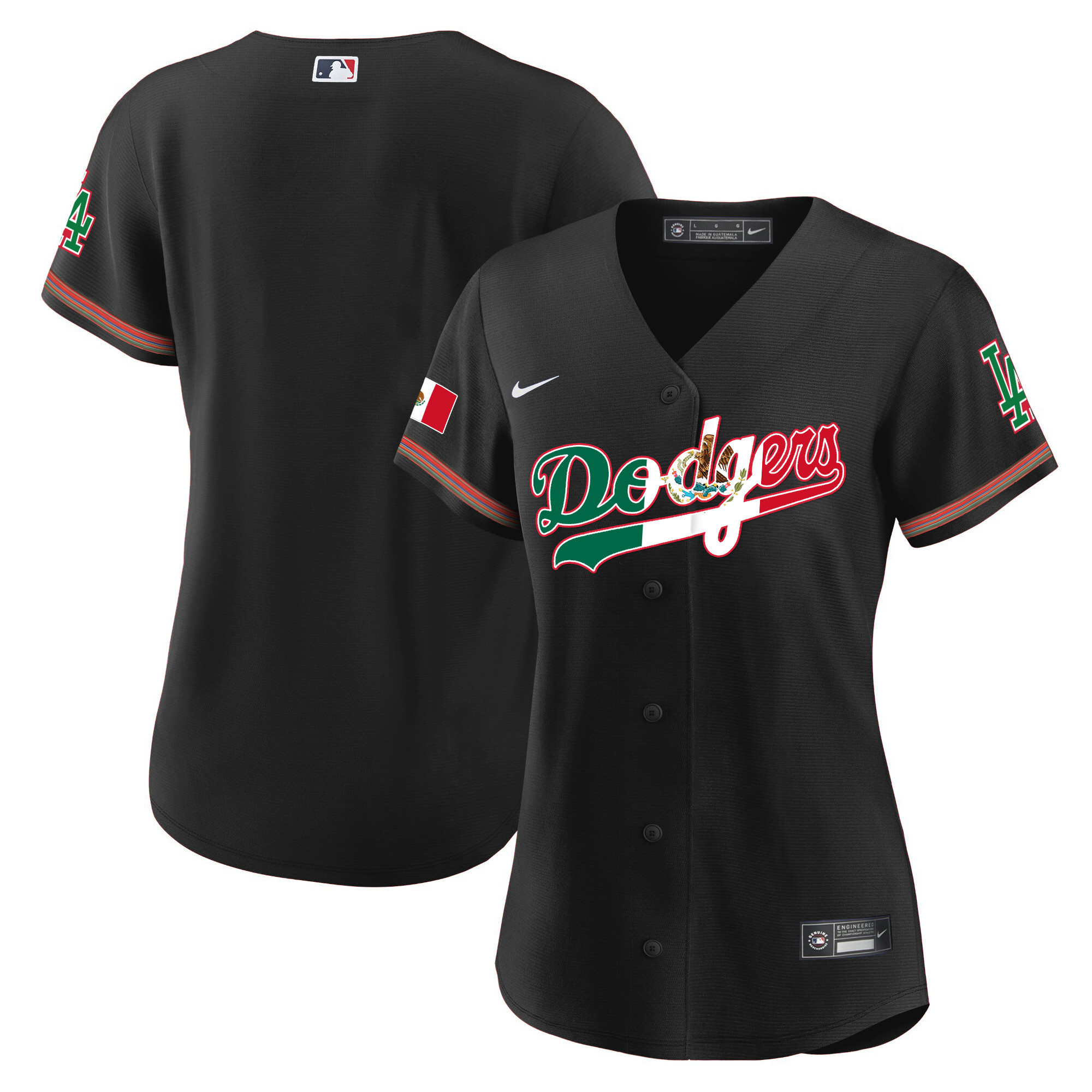 Team Women's Los Angeles Dodgers Mexico Baseball Limited V4 Black Jersey - All Stitched
