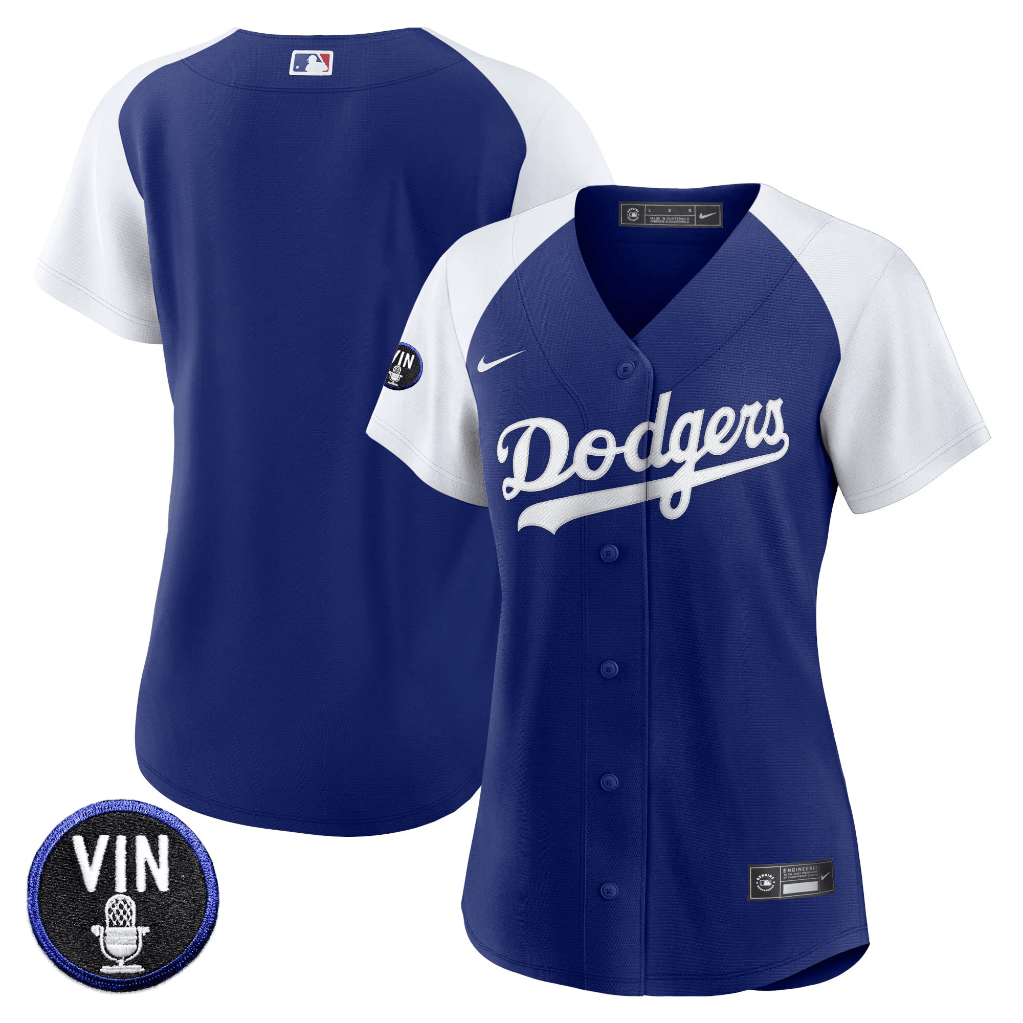 Team Women's Los Angeles Dodgers Vin Scully Patch Alternate Royal Jersey - All Stitched