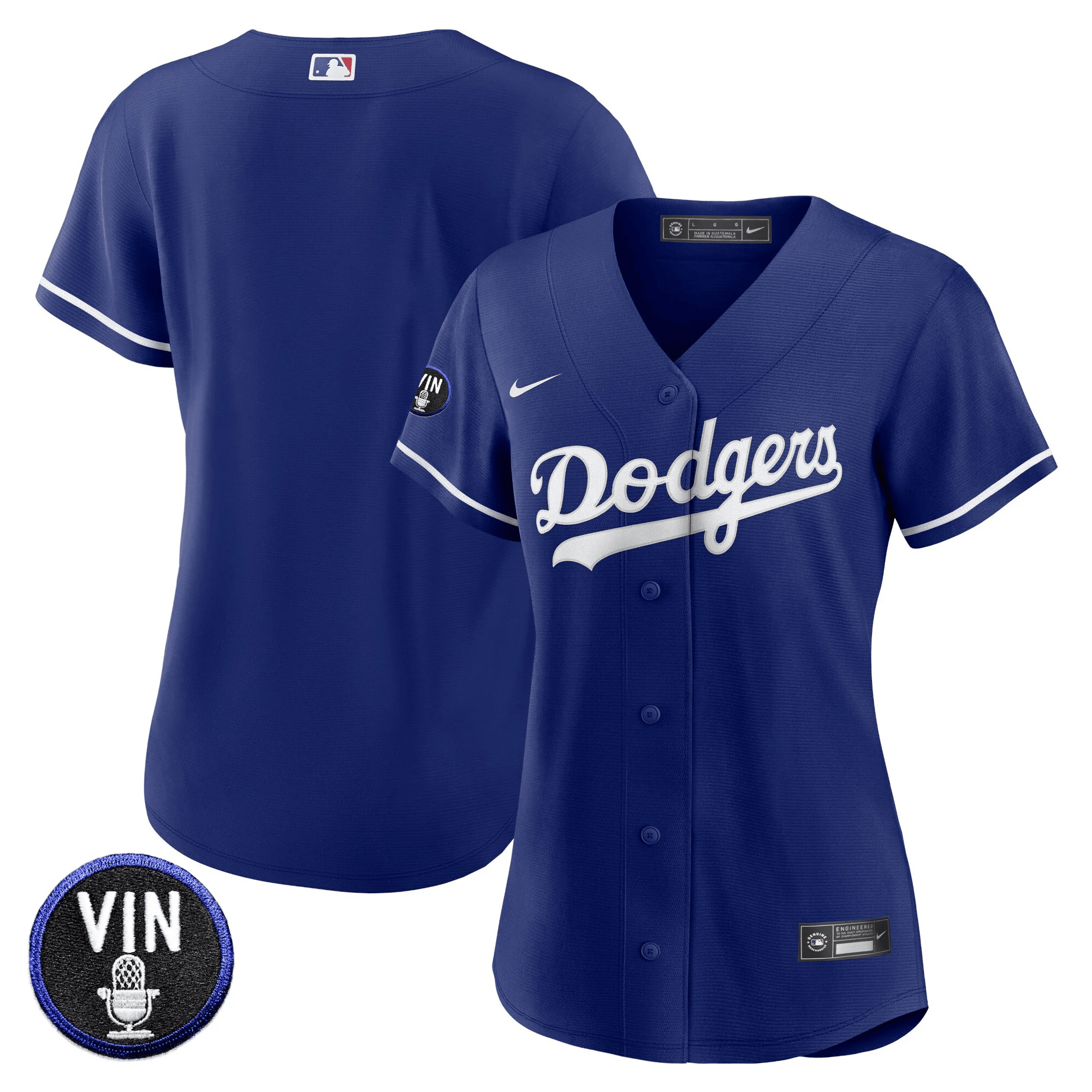 Team Women's Los Angeles Dodgers Vin Scully Patch Royal Jersey - All Stitched