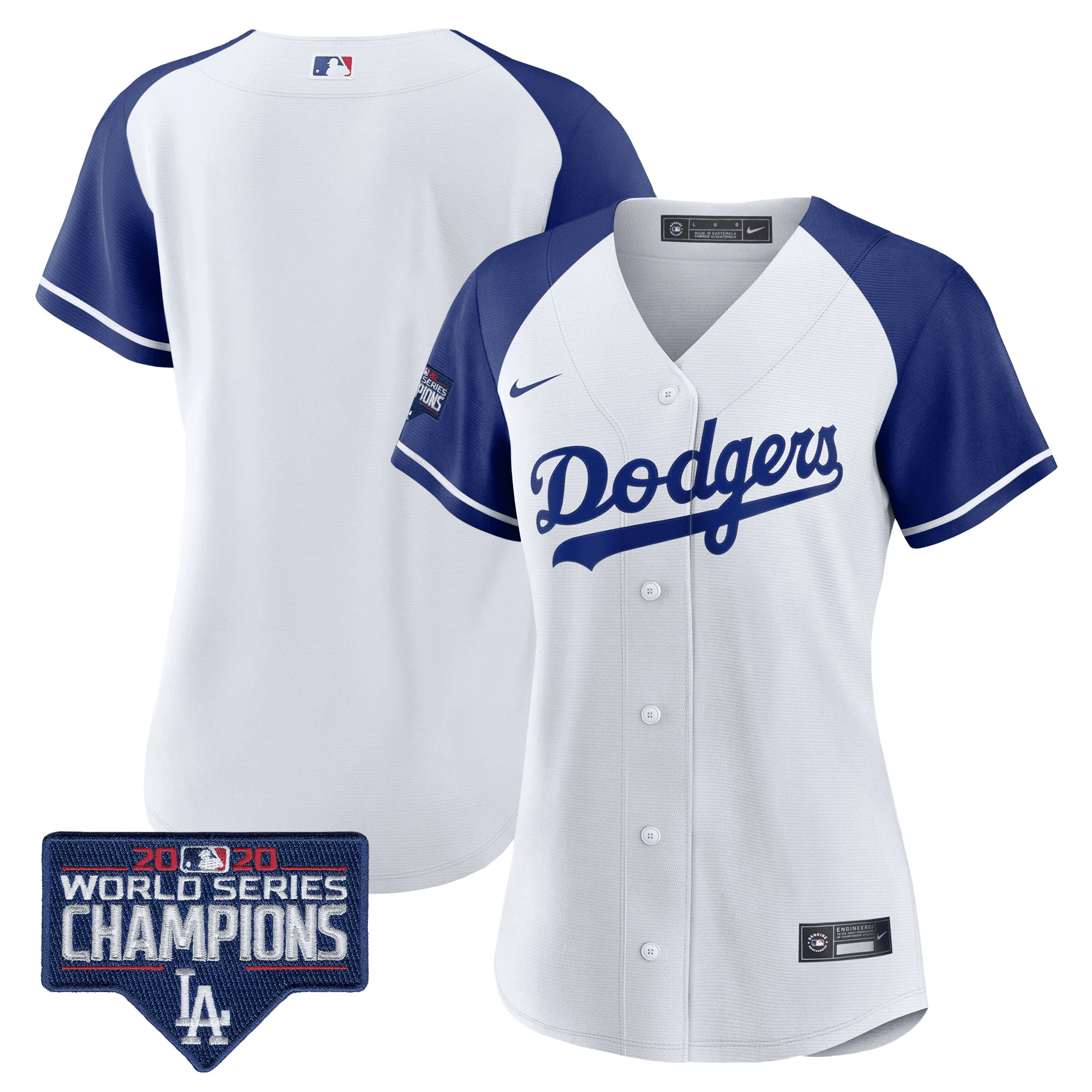 Team Women's Los Angeles Dodgers World Series Champions Patch Alternate White Jersey - All Stitched