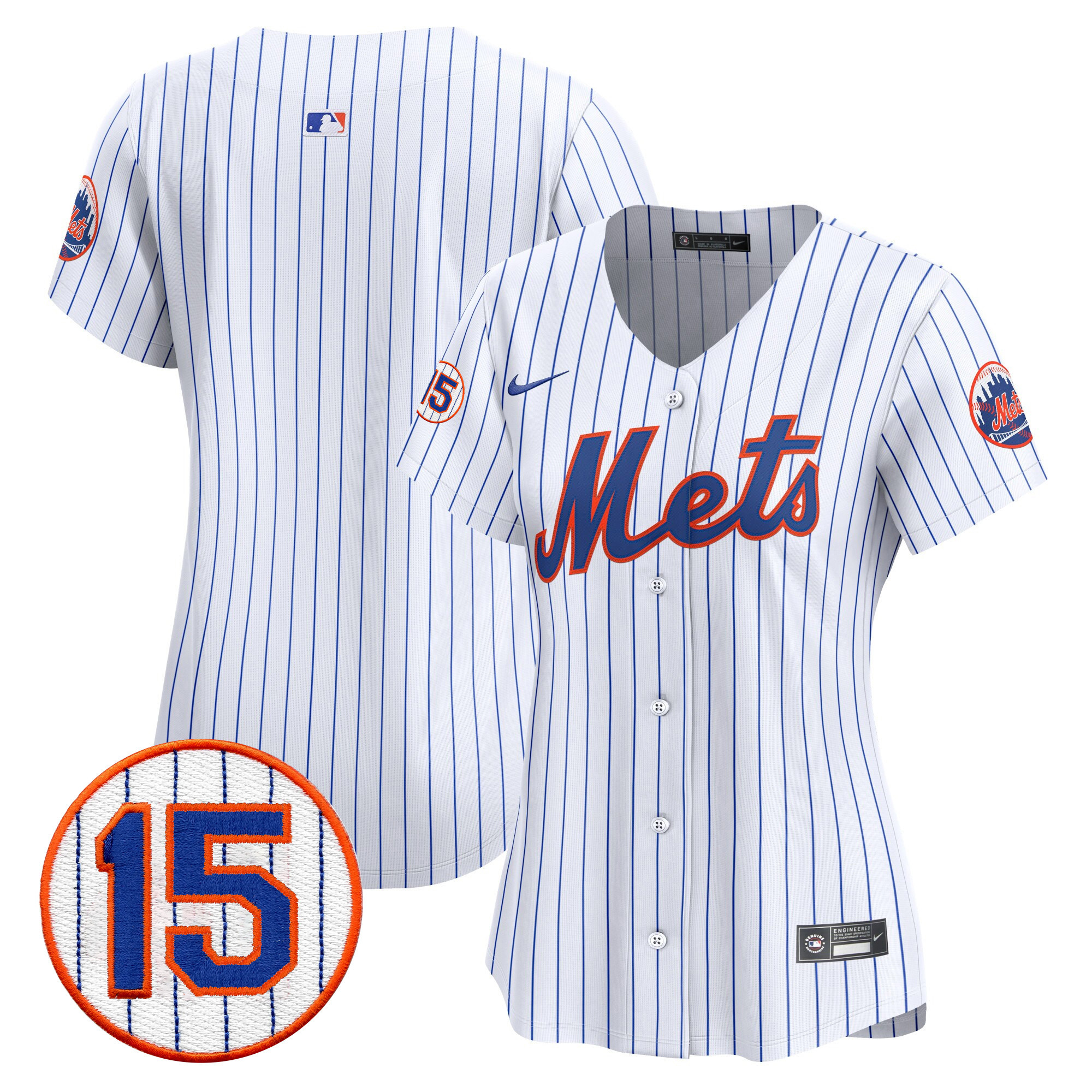 Team Women's New York Mets Jerry Grote Patch Vapor Premier Limited White Jersey - All Stitched